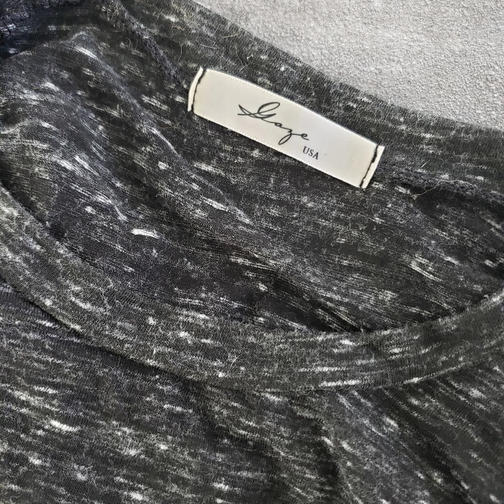 Designer Black Speckled Gaze Short Sleeve Size XS / US 0-2 / IT 36-38 - 3 Thumbnail