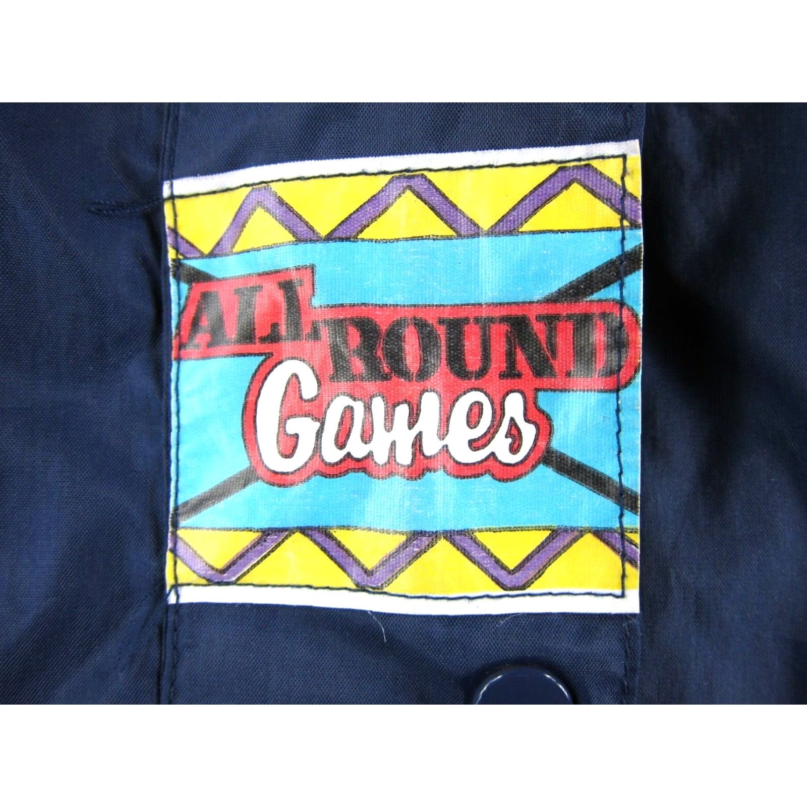 Vintage Vintage Unbranded Jacket Men XL Hooded Windbreaker Blue Red All Around Games - Size US XL / EU 56 / 4 - 6 Thumbnail