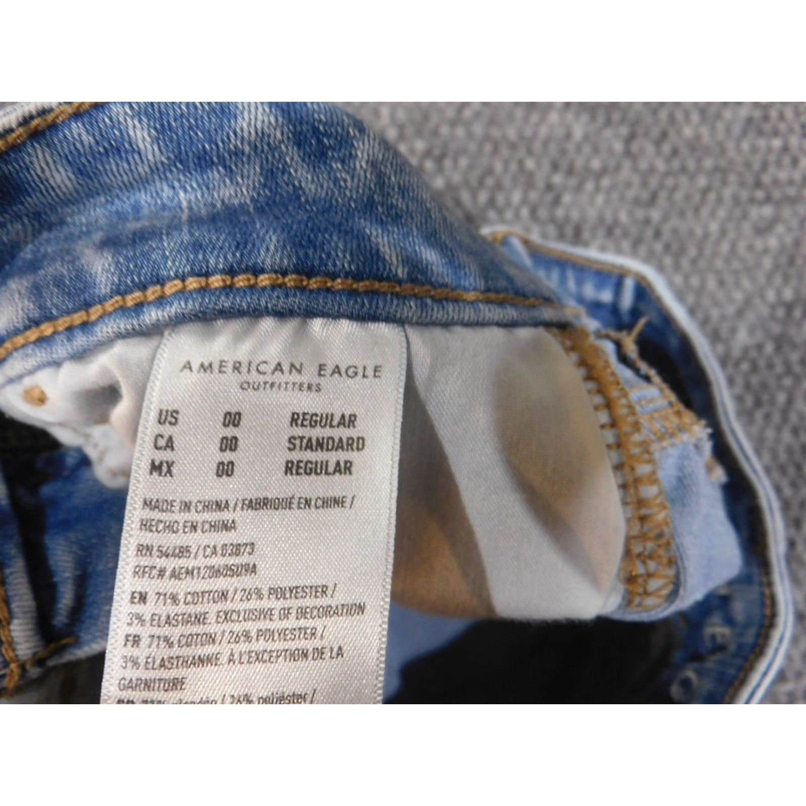 American Eagle Outfitters American Eagle Outfitters Jeans Womens 00 Blue High Rise Jegging Distressed Light Wash Regular Size 24" / US 00 / IT 34 - 7 Thumbnail