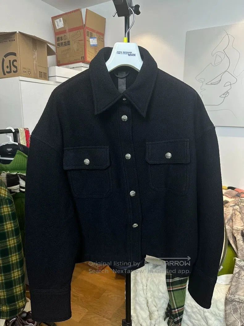 Chrome Hearts Chrome Hearts Black Wool Shirt Jacket. Size US L / EU 52-54 / 3 - 1 Thumbnail