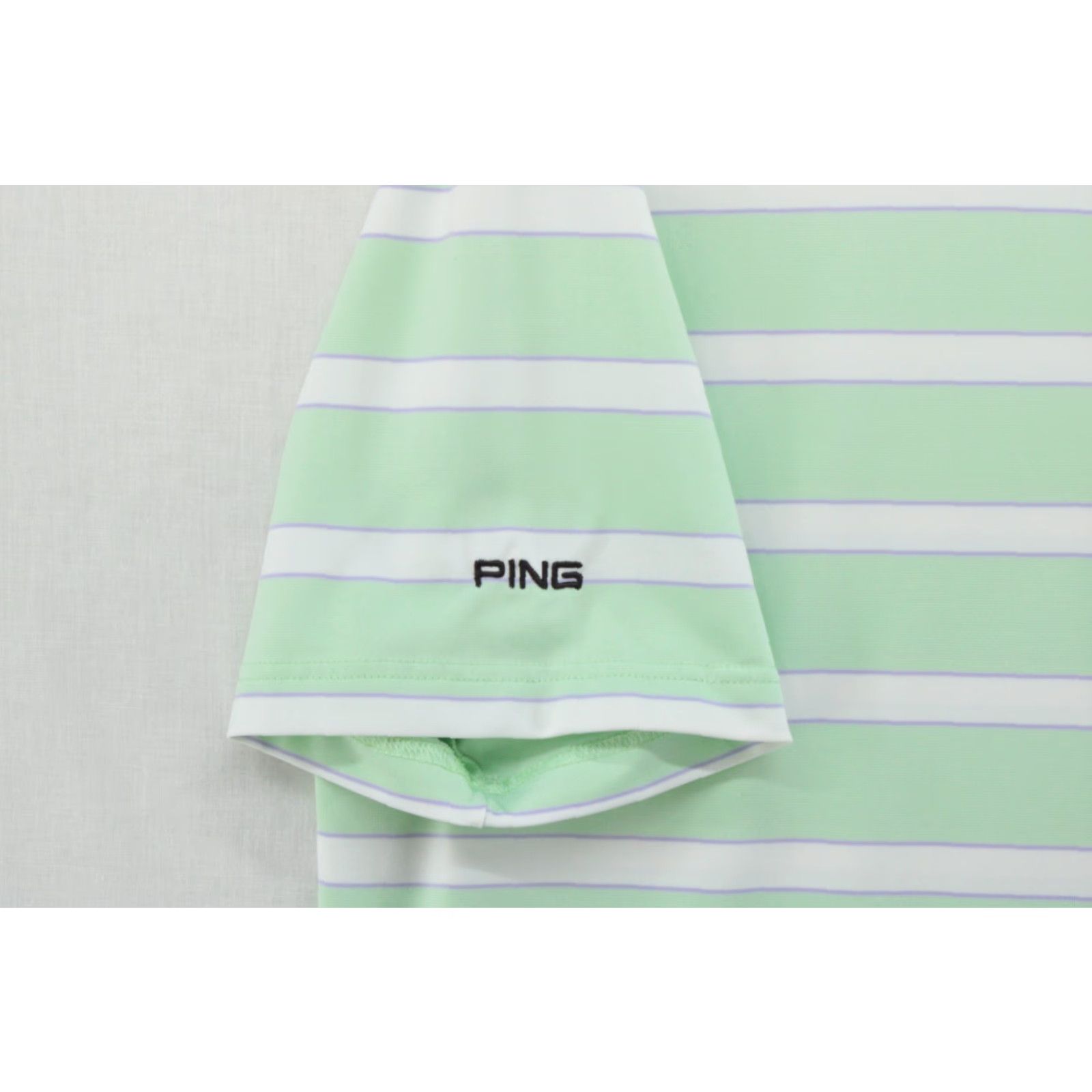 Vintage PING Performance Polo Shirt Men XL Green Ocean Front Striped Golf Texas Star Shirt XL Mens Green Ocean Front Striped Polo Size US XL / EU 56 / 4 - 6 Thumbnail