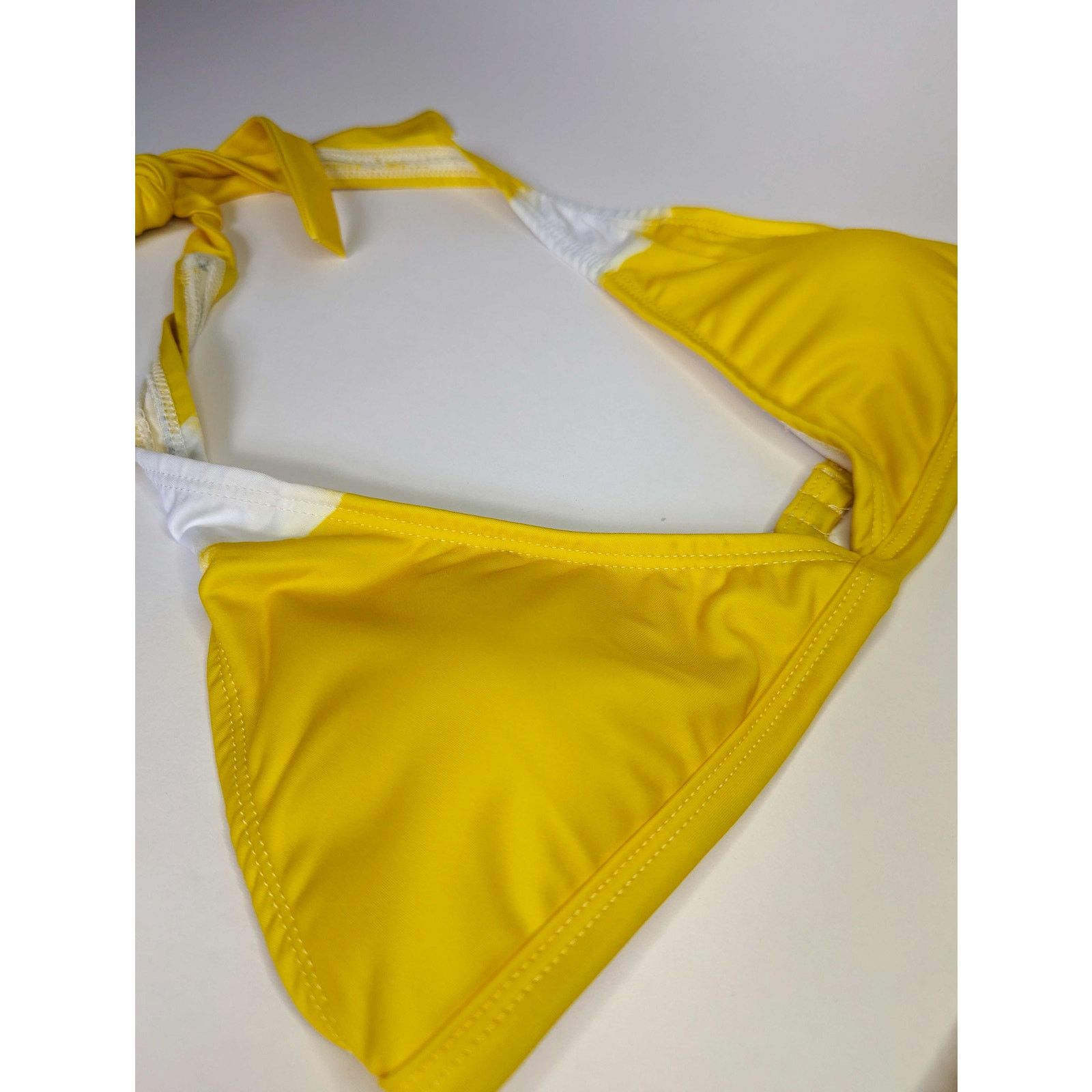 Other Jiro Yellow and White High Waisted Bikini Size ONE SIZE - 6 Thumbnail