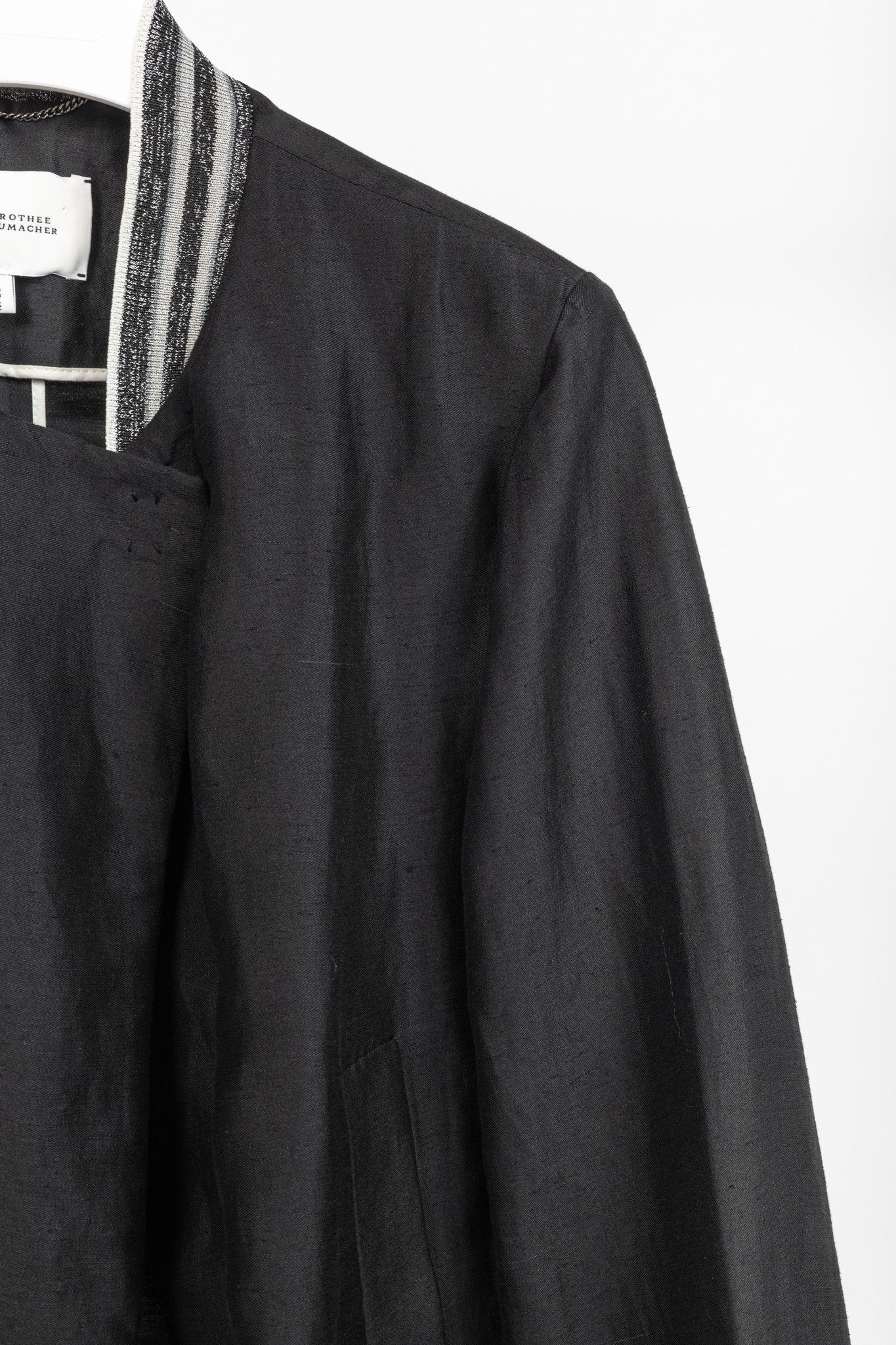 DOROTHEE SCHUMACHER Dorothee Schumacher Linen Shantung Metallic-Collar Jacket Size XXL / US 16-18 / IT 52-54 - 6 Thumbnail