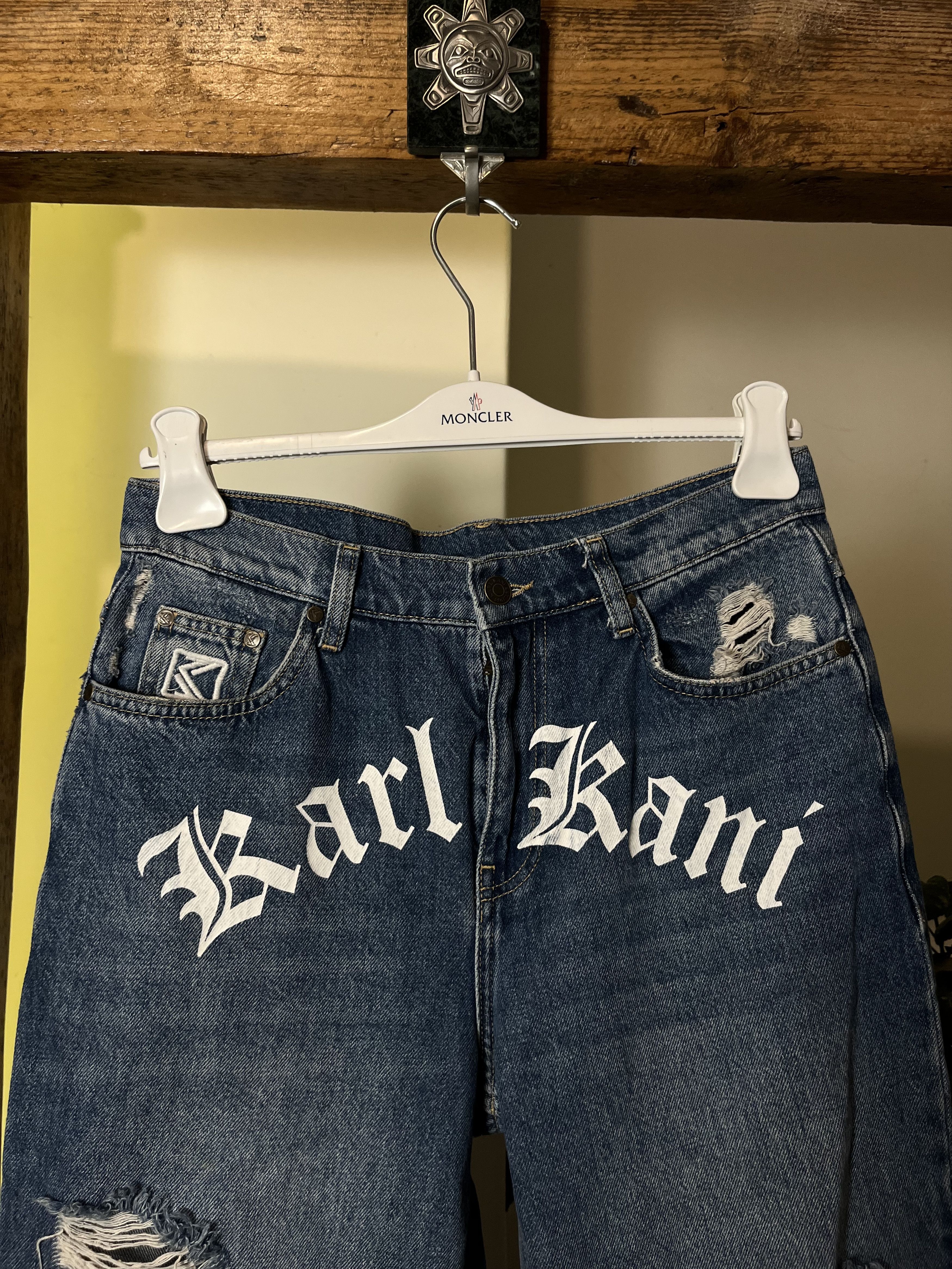 Karl Kani × Vintage Vintage Karl Kani Big Logo Rap Baggy Ripped Jeans Size US 30 / EU 46 - 3 Thumbnail