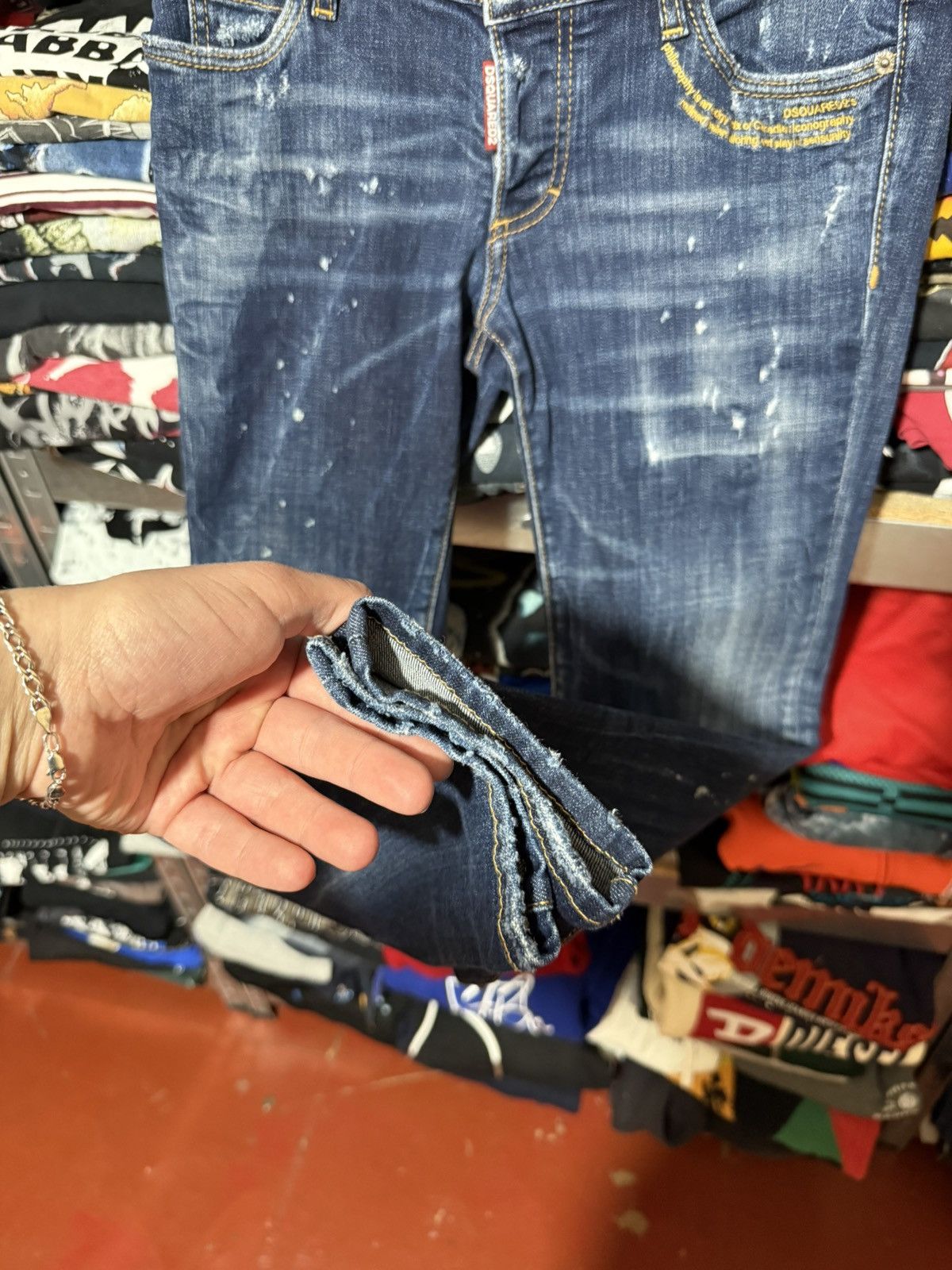Dsquared2 Rare Luxury Dsquared2 Distressed Denim Navy Jeans Size 40 Size US 27 - 7 Thumbnail