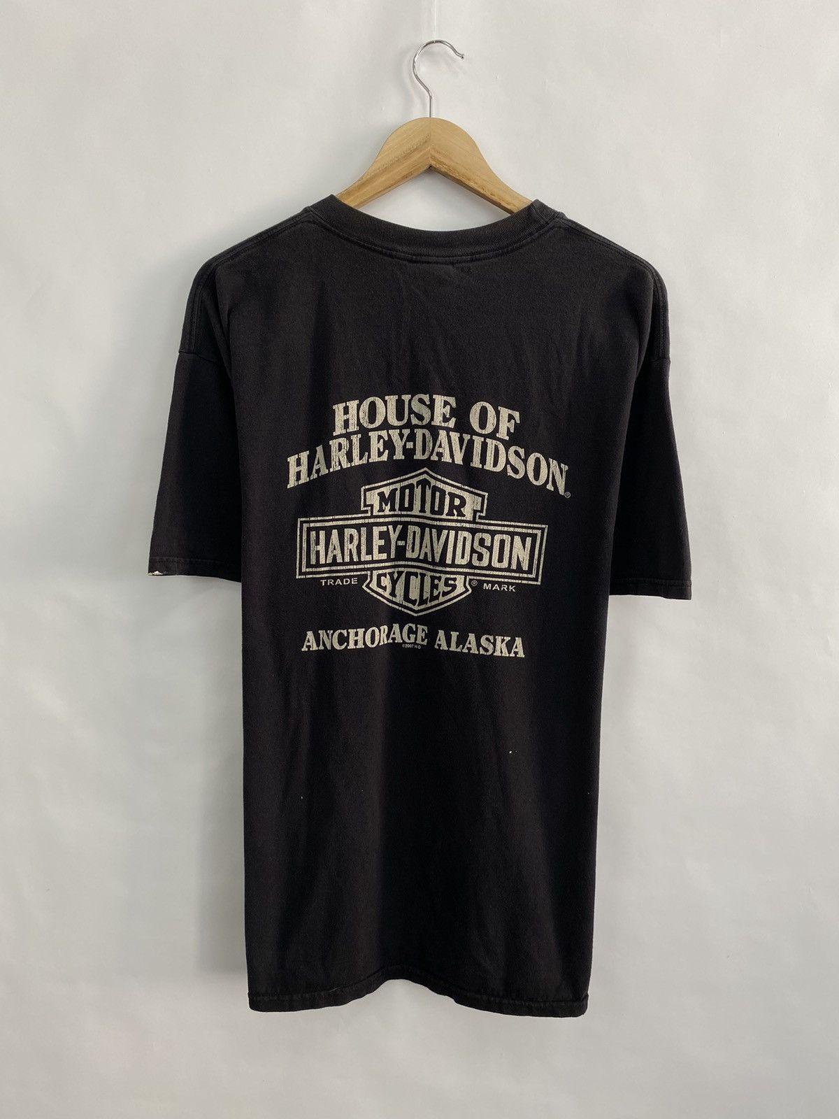 Harley Davidson 🇺🇸 Vintage 90s Harley Davidson Faded 105 Years Choppers Tee Size US XL / EU 56 / 4 - 6 Thumbnail