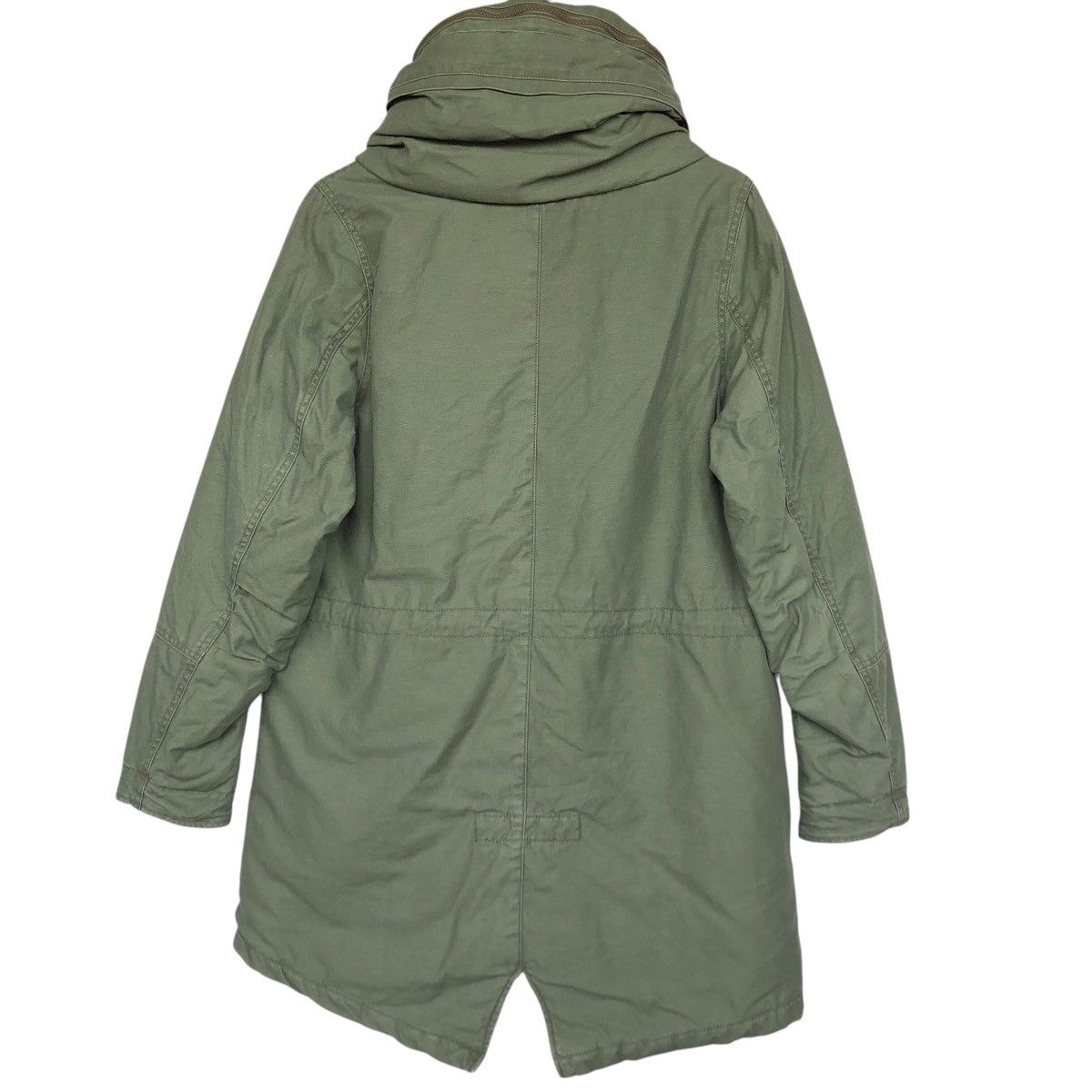 291295=Homme 2000s Japanese 291295 HOMME army green hooded parka jacket Size US S / EU 44-46 / 1 - 2 Thumbnail