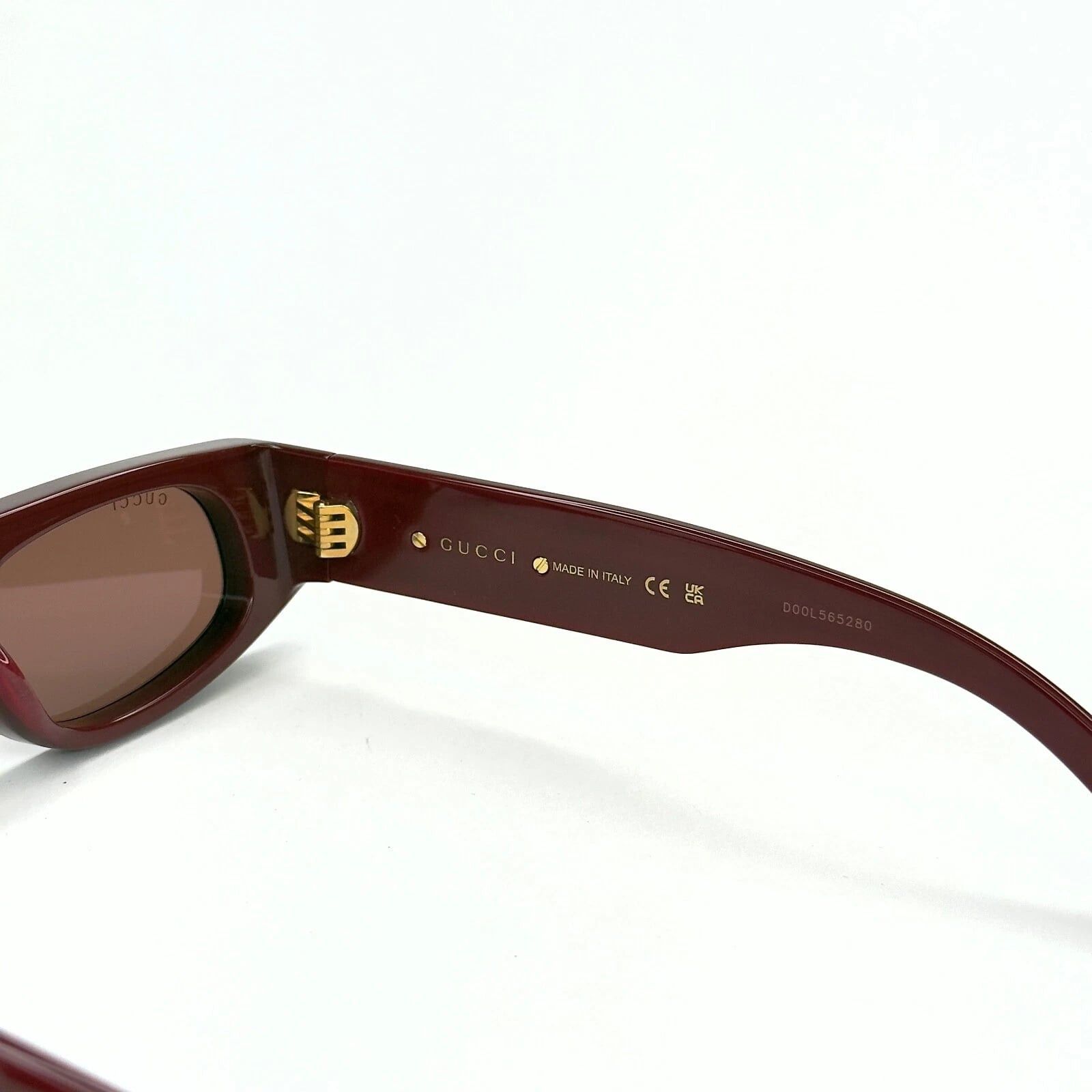 Gucci GUCCI GG1771S Burgundy Narrow 1771 GG Fashion Sunglasses 003 Size ONE SIZE - 7 Thumbnail