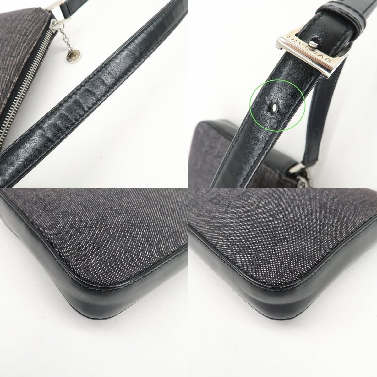 Bvlgari Bvlgari Logo Mania Canvas & Leather Shoulder Bag Black Size ONE SIZE - 4 Thumbnail