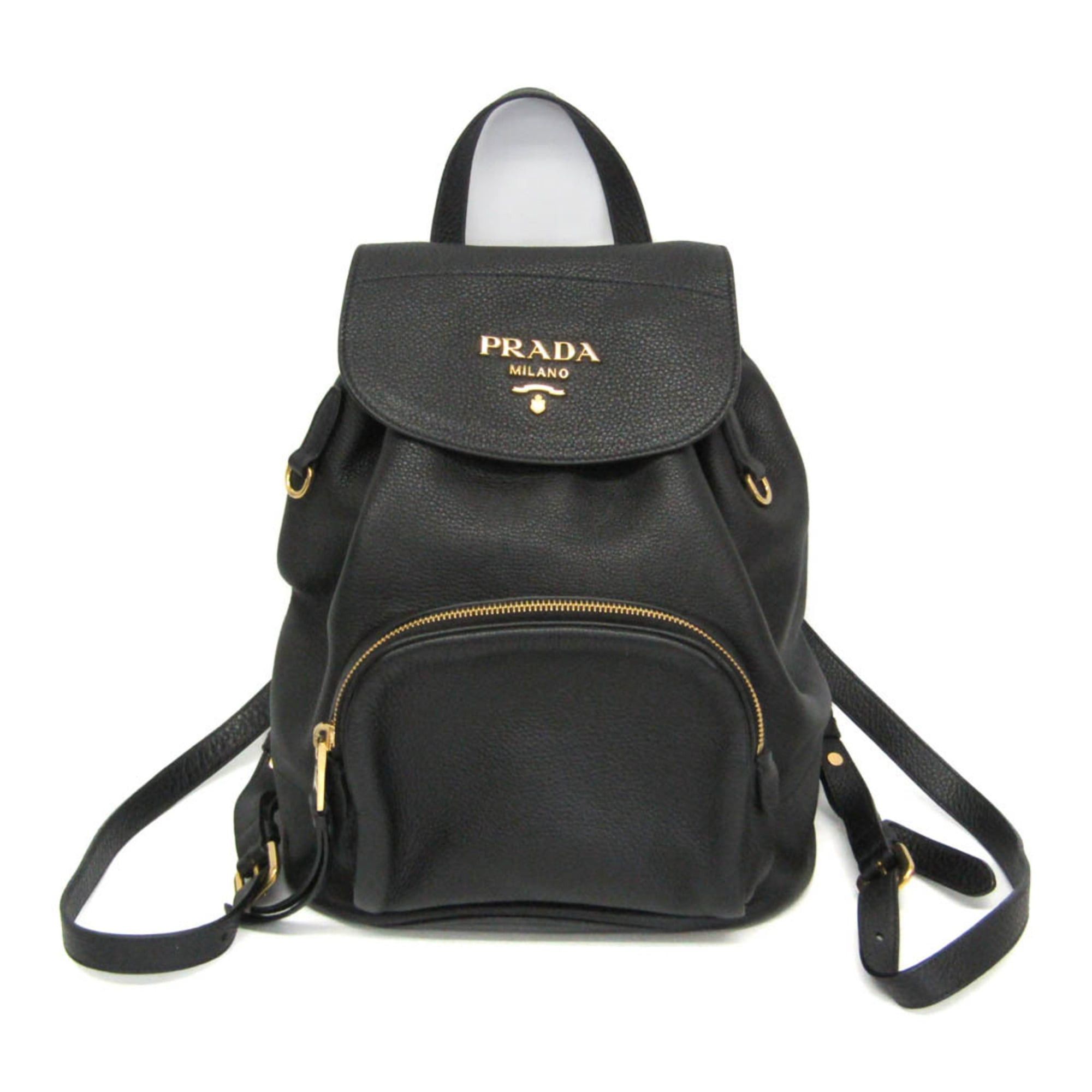 Prada Prada VIT.DAINO 1BZ035 Women's Leather Backpack Black Size ONE SIZE - 1 Thumbnail