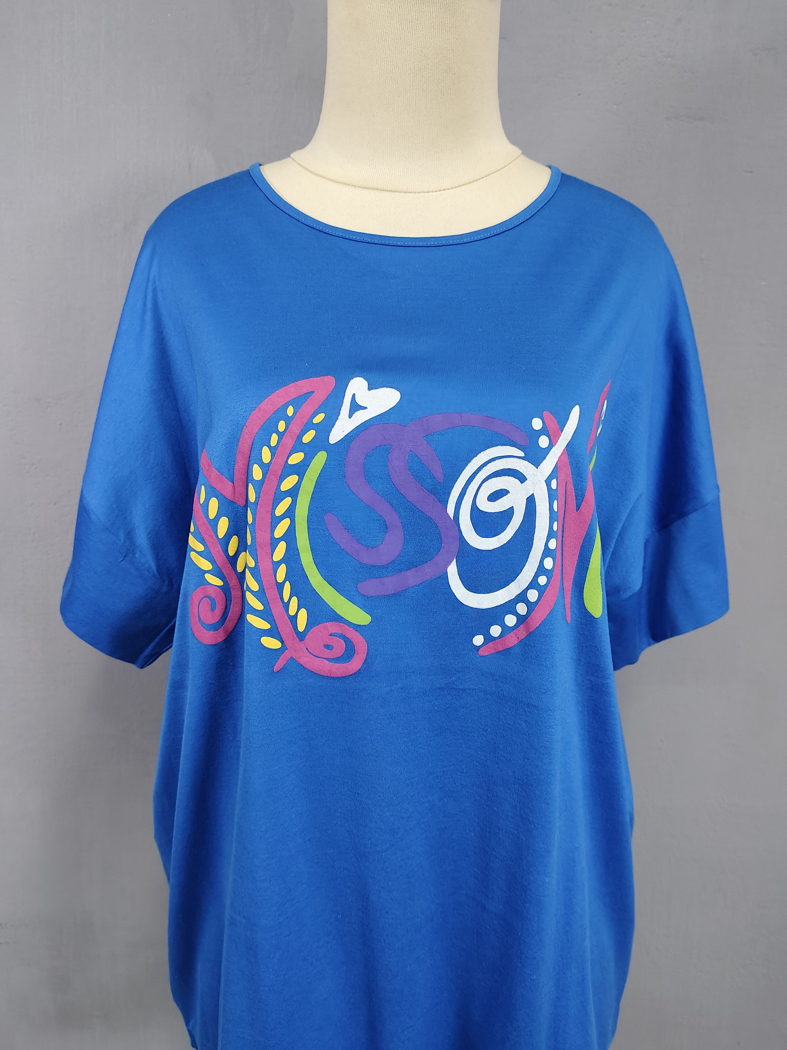 Missoni 90s Missoni- Psychedelic Art Print Summer Piece Top Size M / US 6-8 / IT 42-44 - 2 Thumbnail