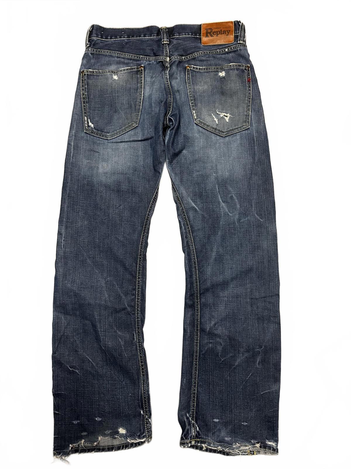 Replay Replay Distressed Denim Jeans - Size 33/34 Size US 33 - 5 Thumbnail