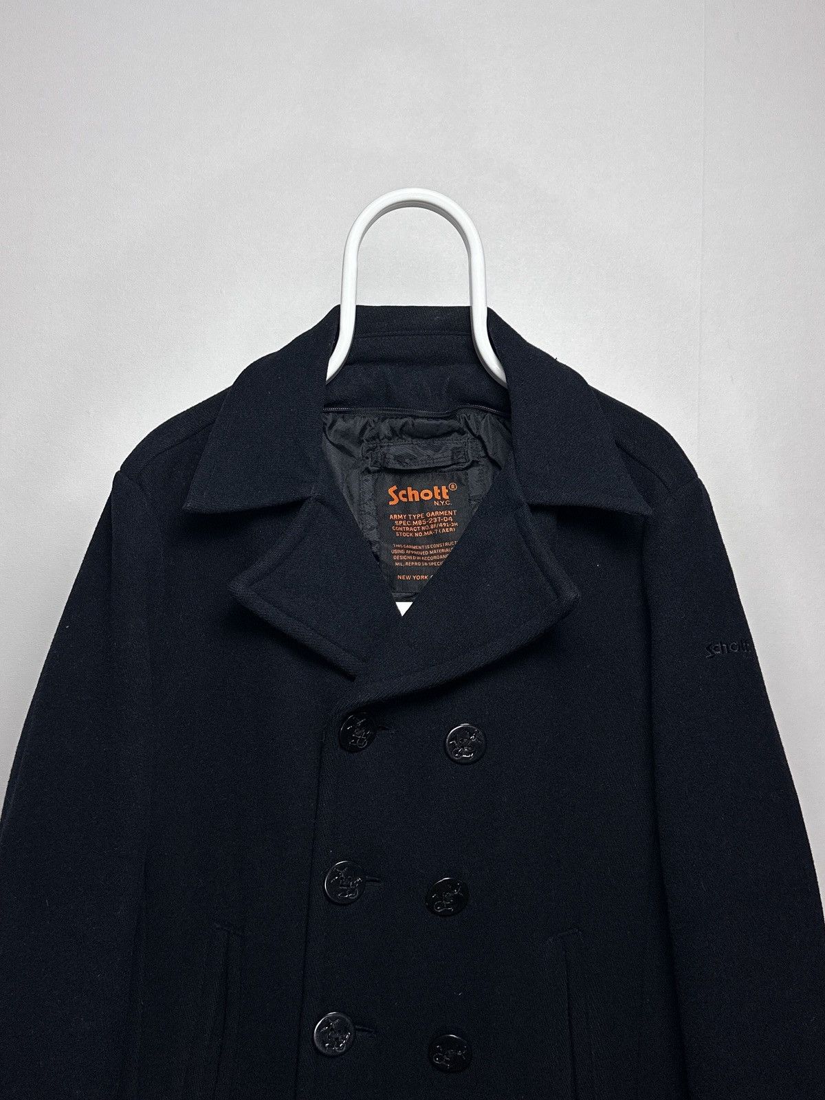 Schott Schott Army Type Garment Wool Pea Coat Size XL Size US XL / EU 56 / 4 - 2 Thumbnail