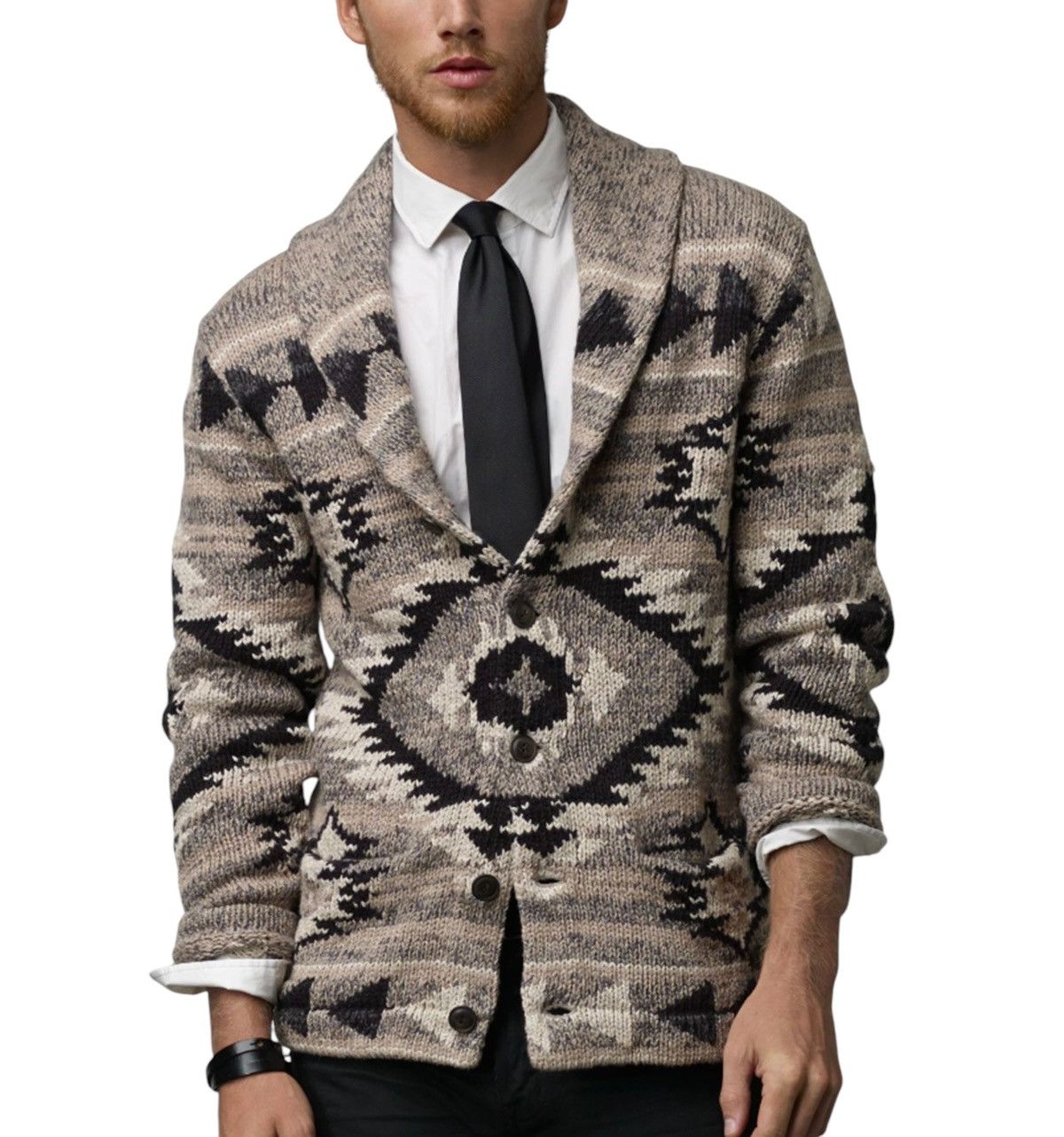 Denim & Supply Ralph Lauren RL Cable Knit Native Cardigan Size US S / EU 44-46 / 1 - 1 Thumbnail