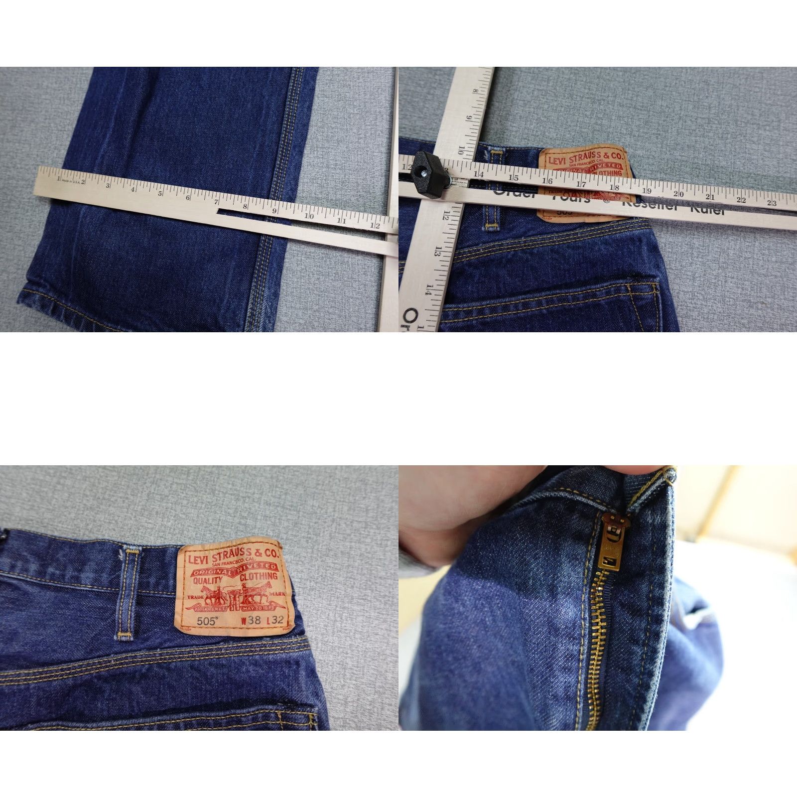 Levi's Levi's 505 Jeans Men's 38x32 Blue Relaxed Fit Denim USA Western Rancher Size US 38 / EU 54 - 8 Thumbnail