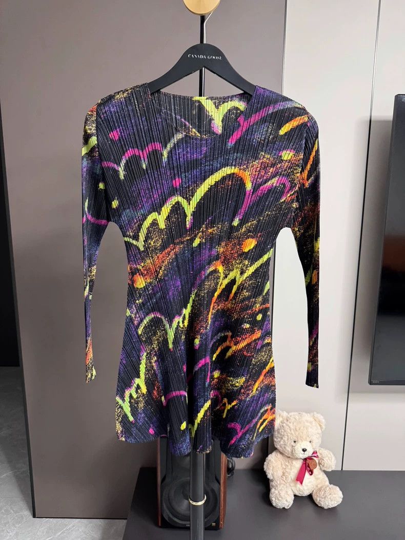 Issey Miyake Issey Miyake size:3 Purple firework long-sleeved shirt Size S / US 4 / IT 40 - 1 Thumbnail