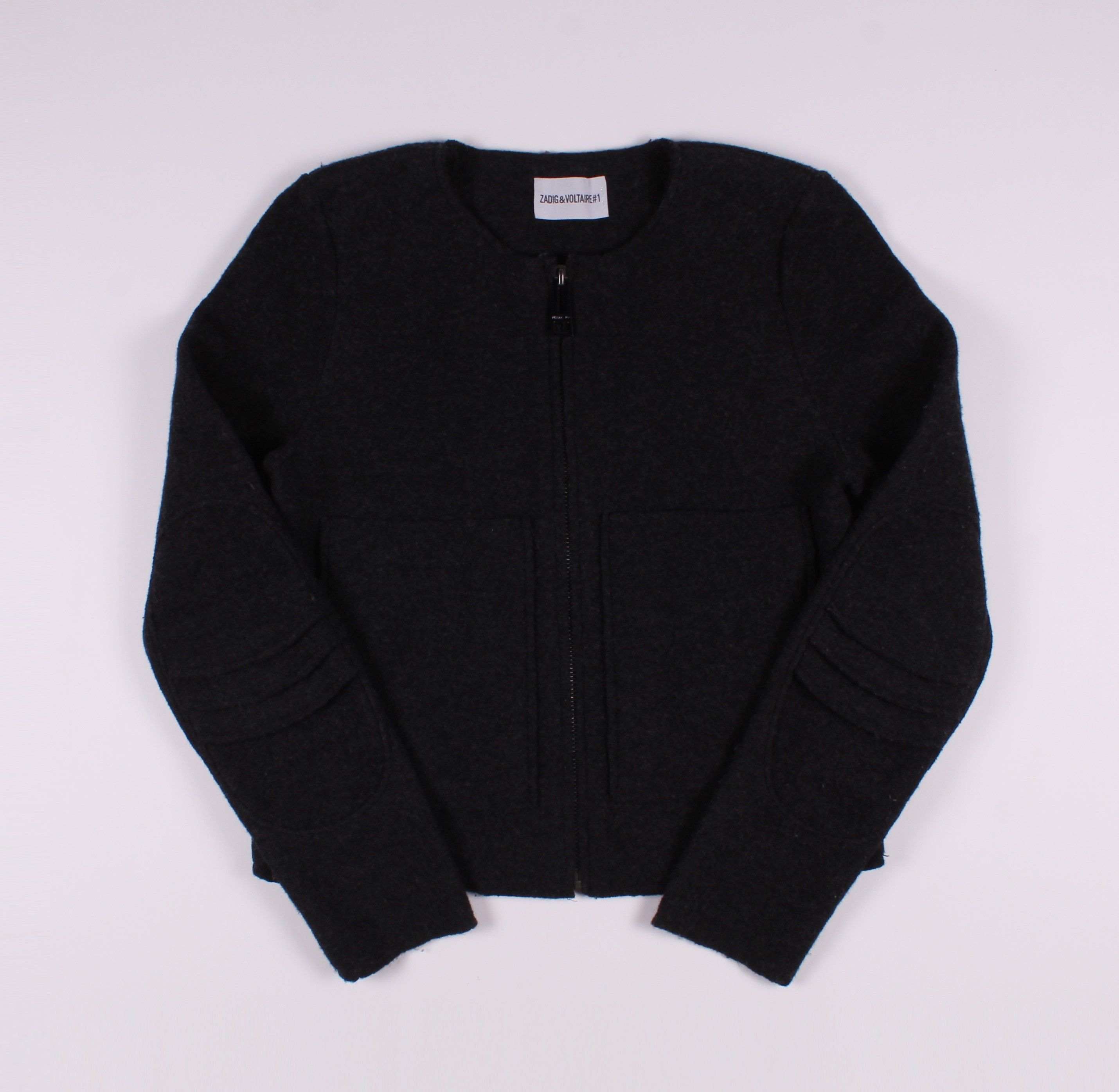 Zadig & Voltaire Zadig & Voltaire Merino Wool Biker Jacket Size L / US 10 / IT 46 - 1 Thumbnail