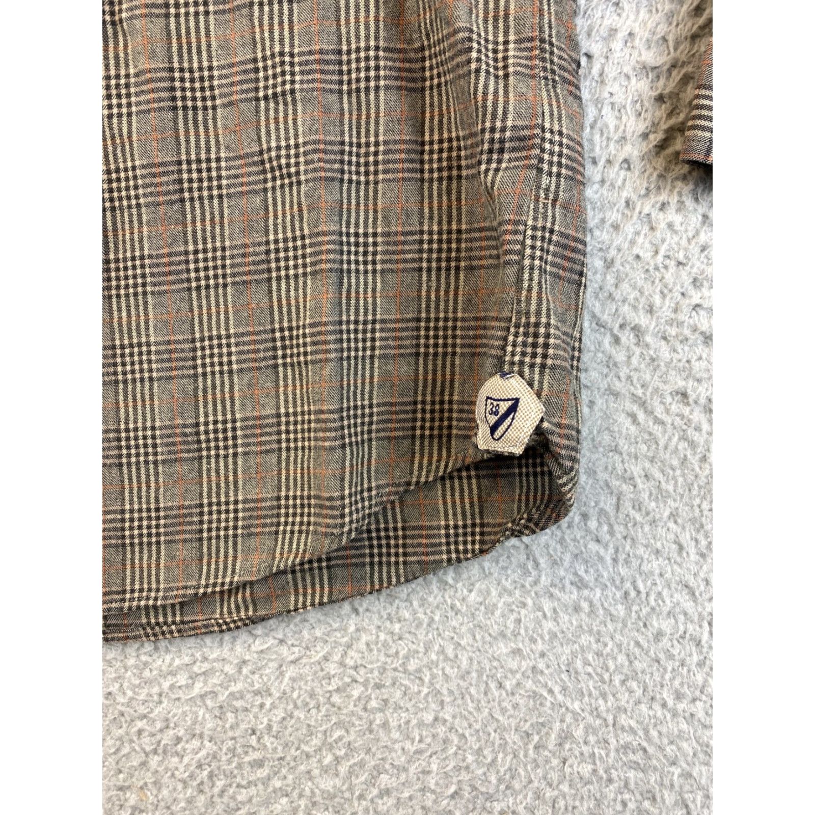 Cremieux DANIEL CREMIEUX Men's Long Sleeve Plaid Shirt M Rustic Brown 100% Cotton Button-Down Dress/Casual Size US M / EU 48-50 / 2 - 3 Thumbnail