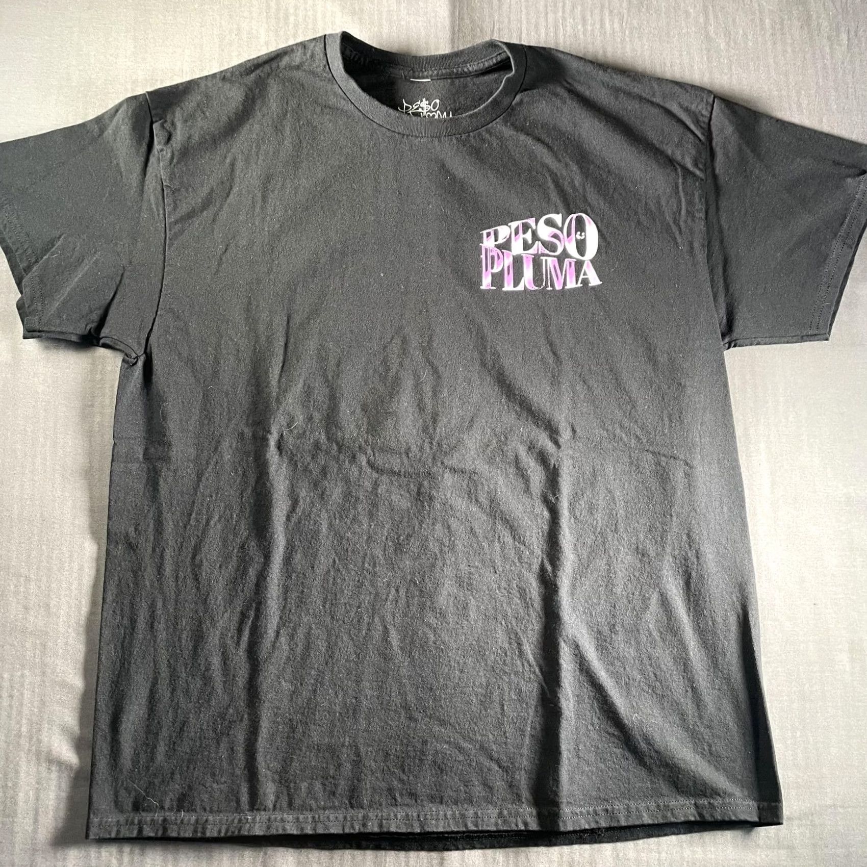 Vintage Peso Pluma Shirt Mens XL Black Concert Tour Graphic Tee Shirt Size US XL / EU 56 / 4 - 3 Thumbnail