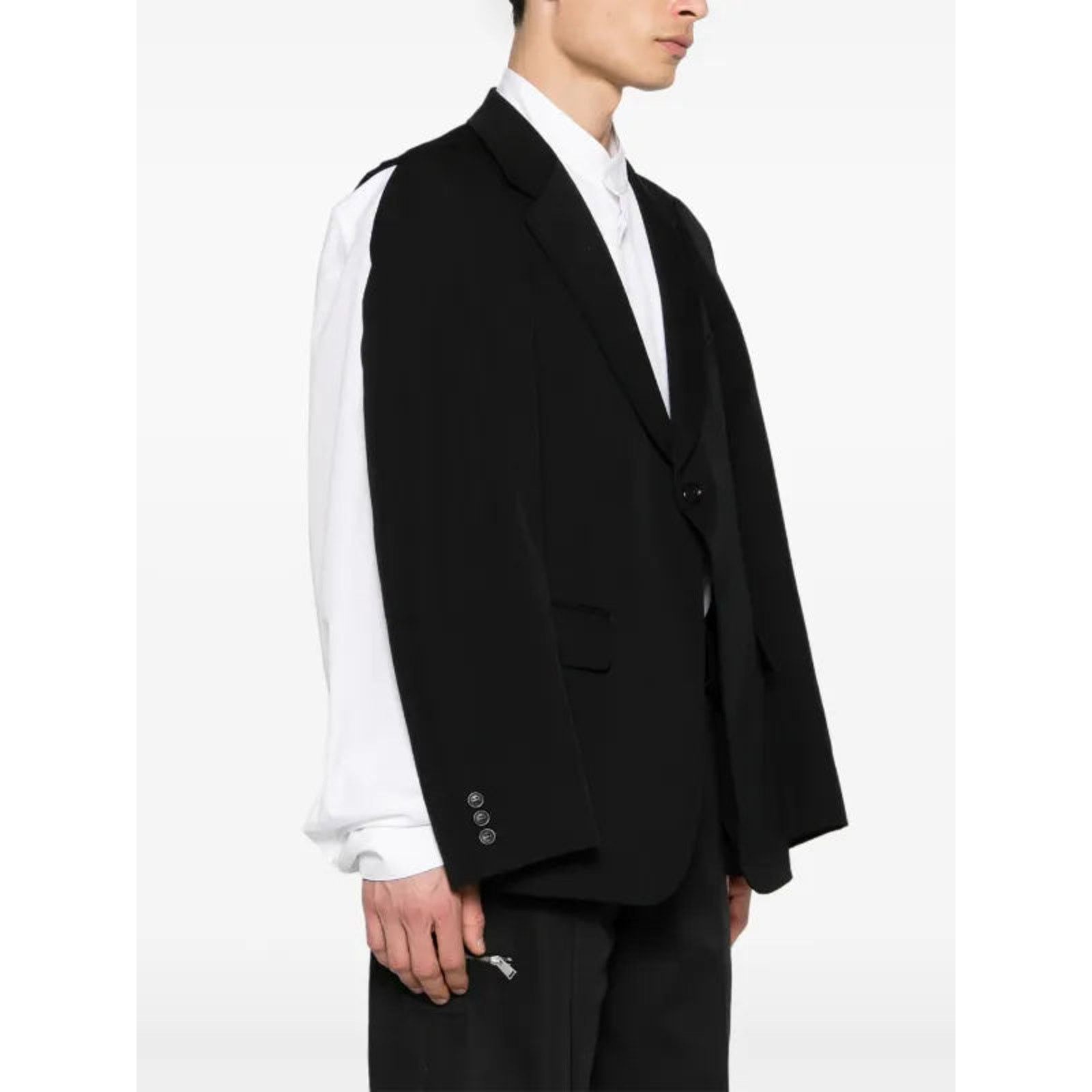 Comme des Garcons 2020s Comme des Garçons cut-out open shoulders blazer jacket Size US S / EU 44-46 / 1 - 2 Thumbnail