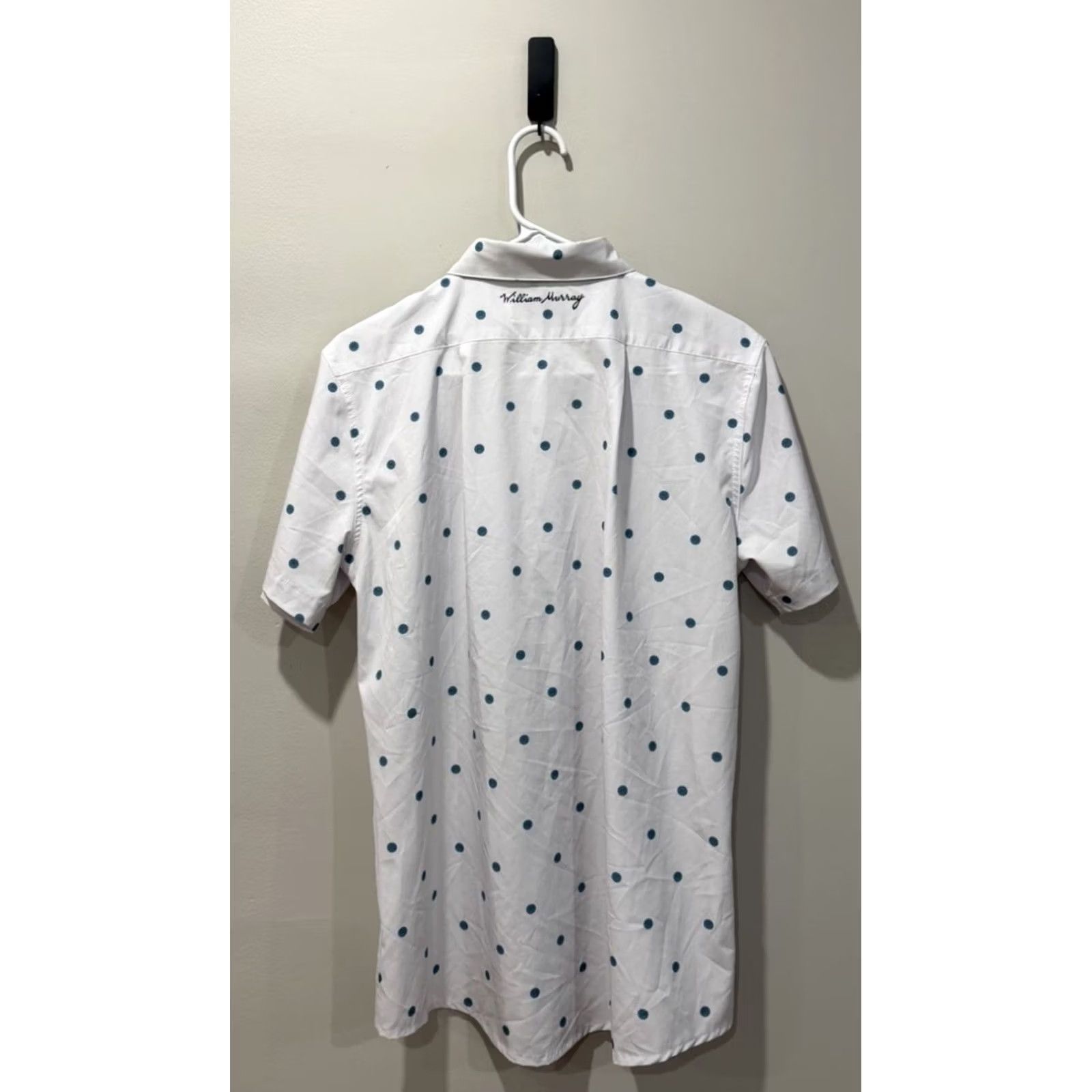 Vintage William Murray Shirt Mens S White Short Sleeve Button Down Performance Golf Size US S / EU 44-46 / 1 - 2 Thumbnail