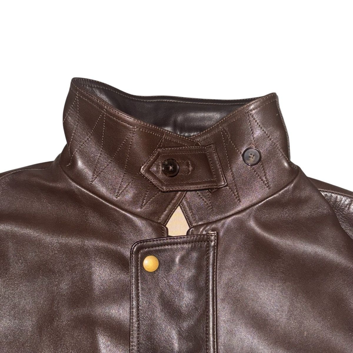 A.PRESSE A.PRESSE Leather Hunting Coat Size US L / EU 52-54 / 3 - 8 Thumbnail