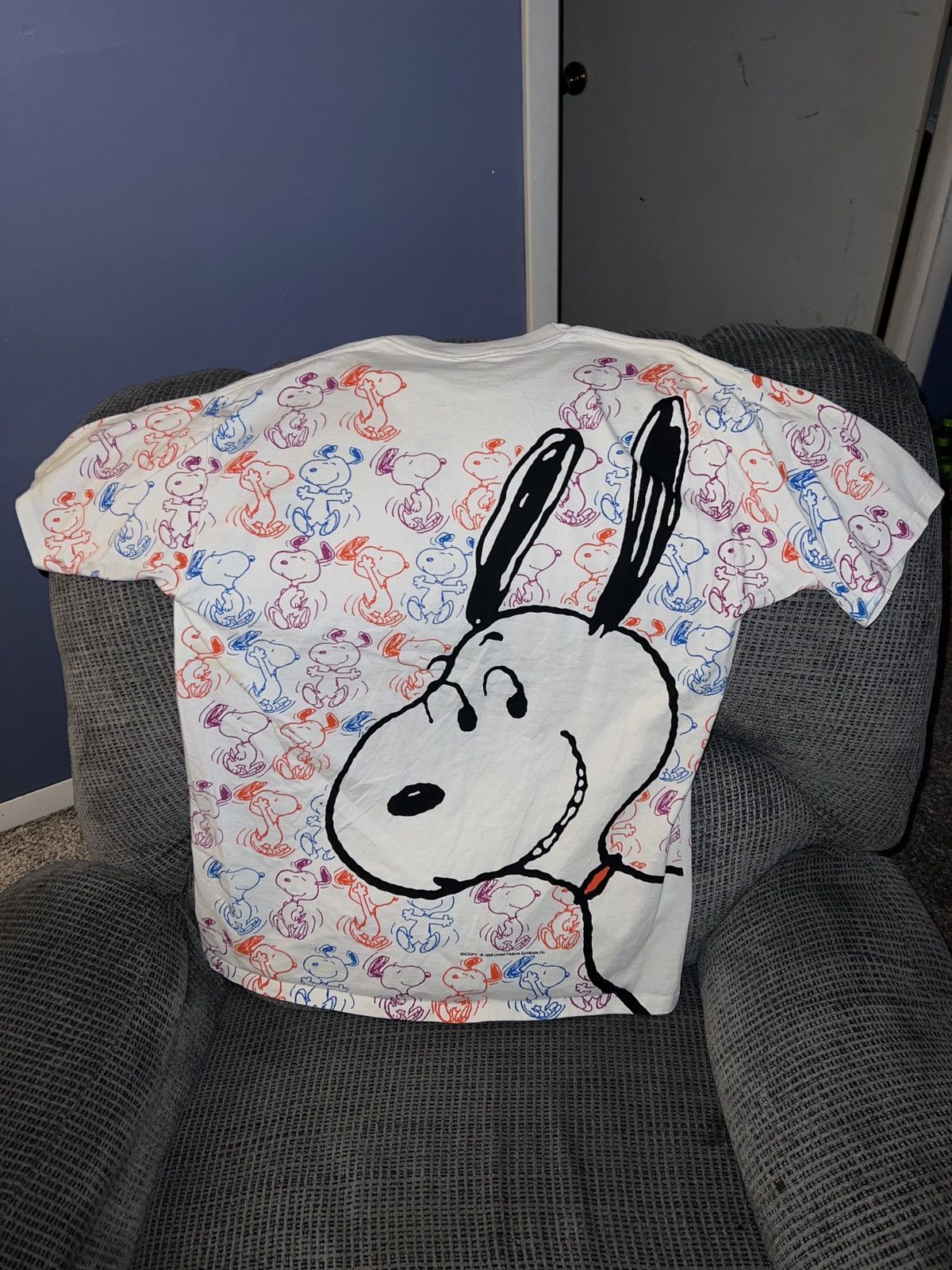 Peanuts Peanuts Snoopy United Feature Syndicate All-Over Tee Size US L / EU 52-54 / 3 - 4 Thumbnail