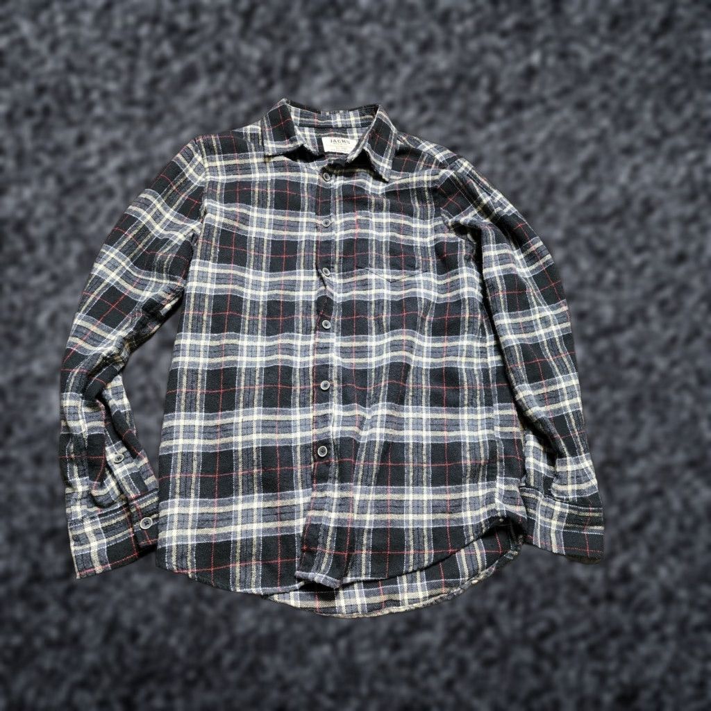 Vintage JACHS Mens XS Heritage Flannel Heavyweight Plaid Long Sleeve Shirt Size US XS / EU 42 / 0 - 1 Thumbnail
