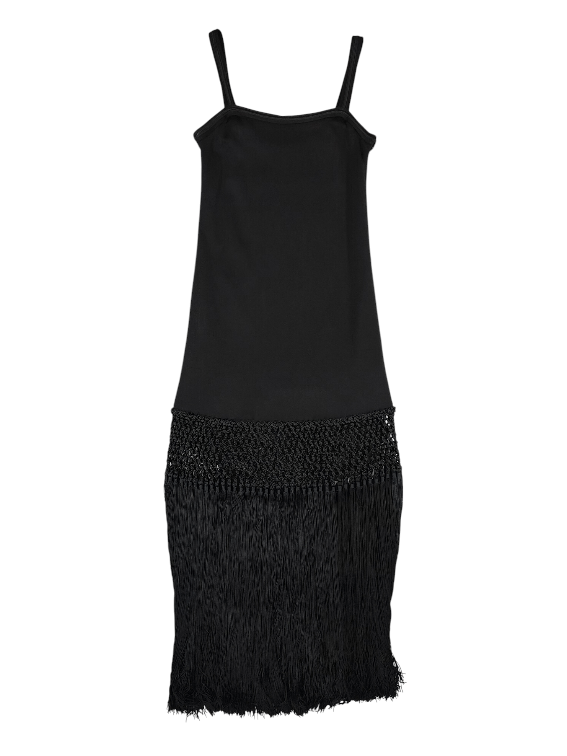 Saint Laurent Paris 70s Saint Laurent- Archive Macrame Fringe Slip Dress Size S / US 4 / IT 40 - 8 Thumbnail