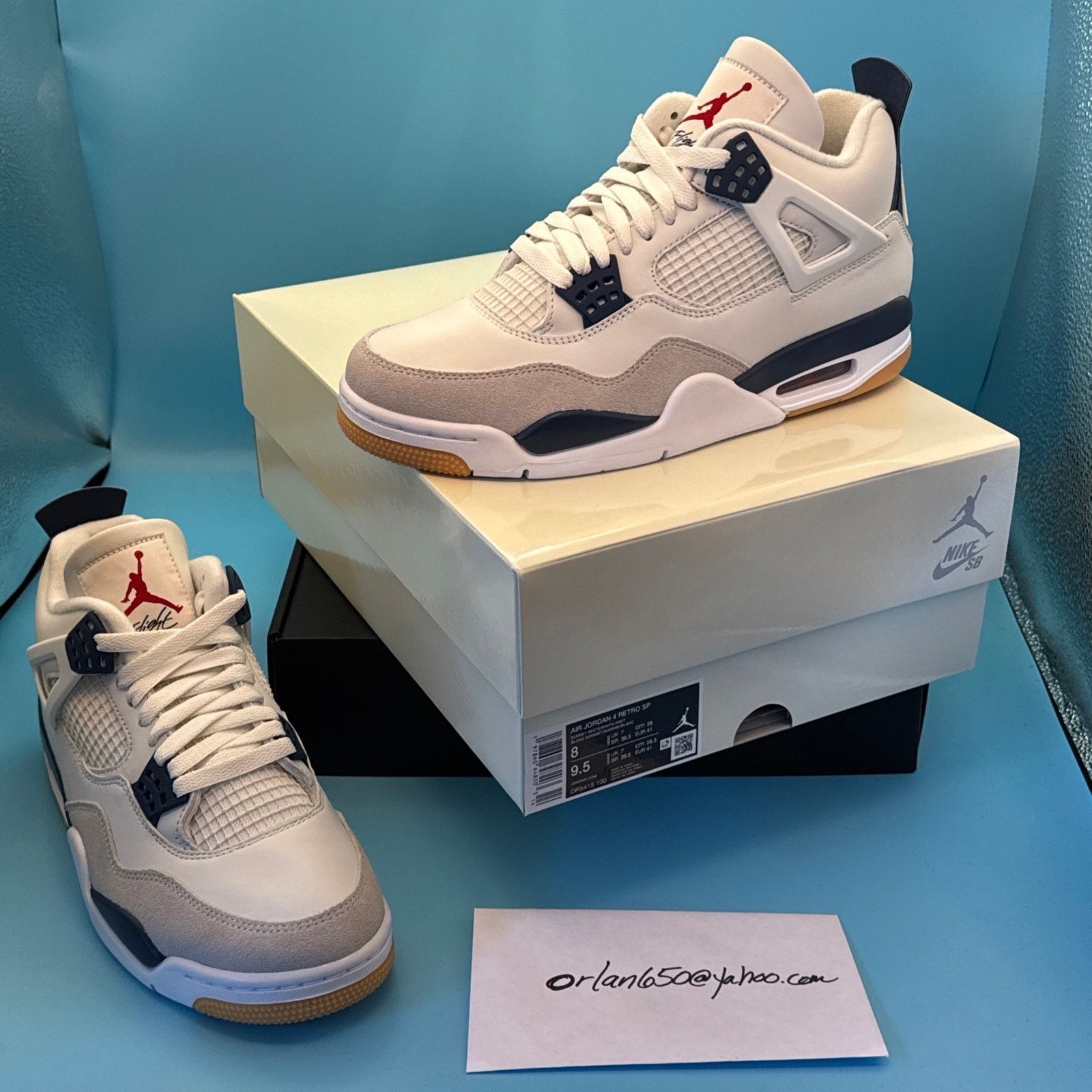 Nike Jordan 4 Retro SB 2025 Navy m8 w9.5 Size US 8 / EU 41 - 1 Thumbnail
