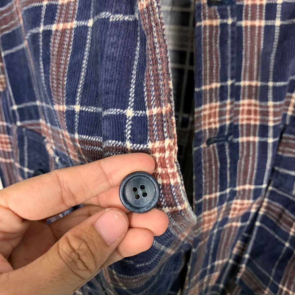 Japanese Brand VANBON & V-ROLA Checked Belted Flannel Shirt #2924-C132 Size US L / EU 52-54 / 3 - 14 Thumbnail
