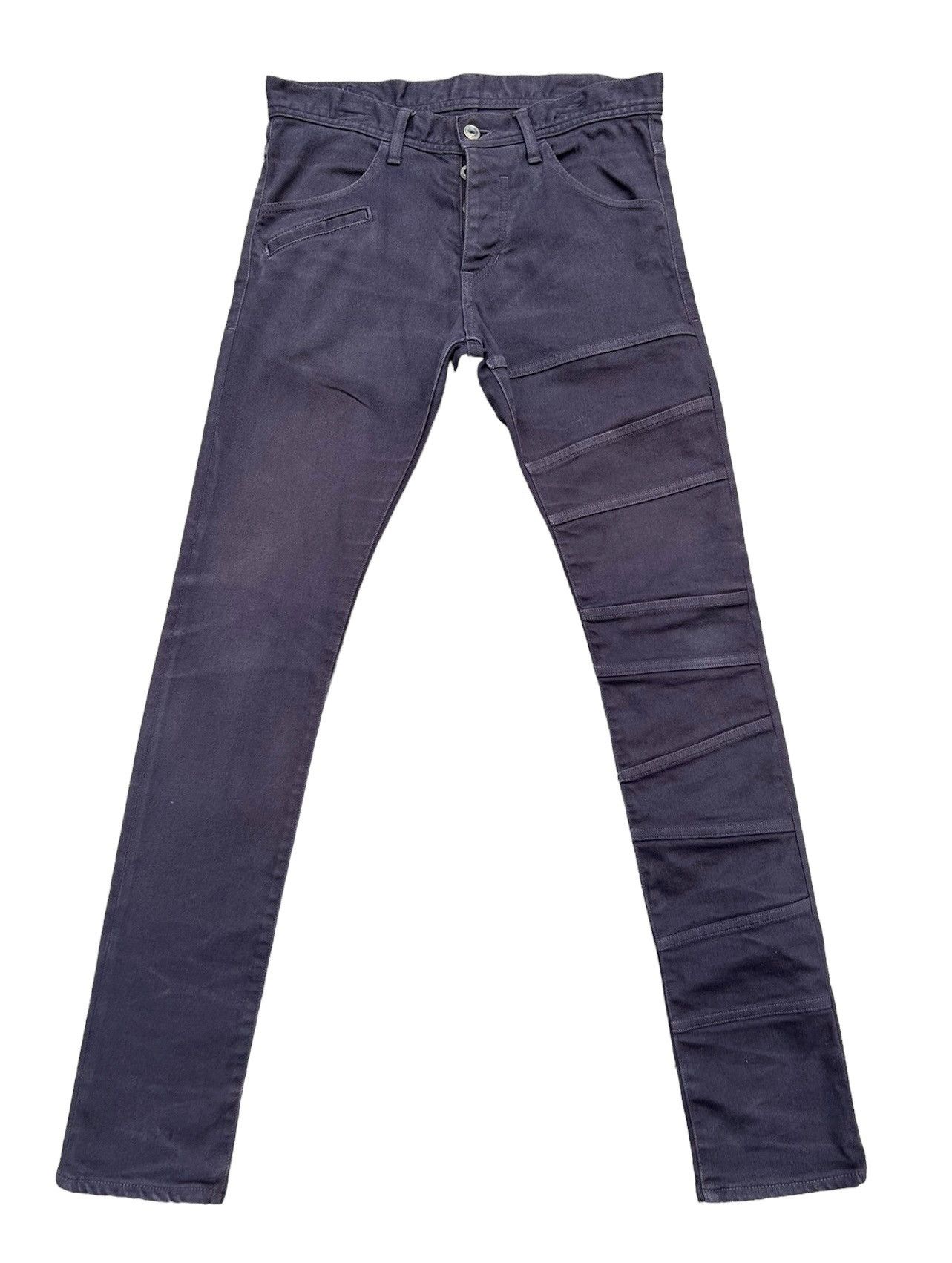 SHAREEF Vintage Shareef Japan Sun Fade Black Panelled Skinny Jeans Size US 29 - 1 Thumbnail
