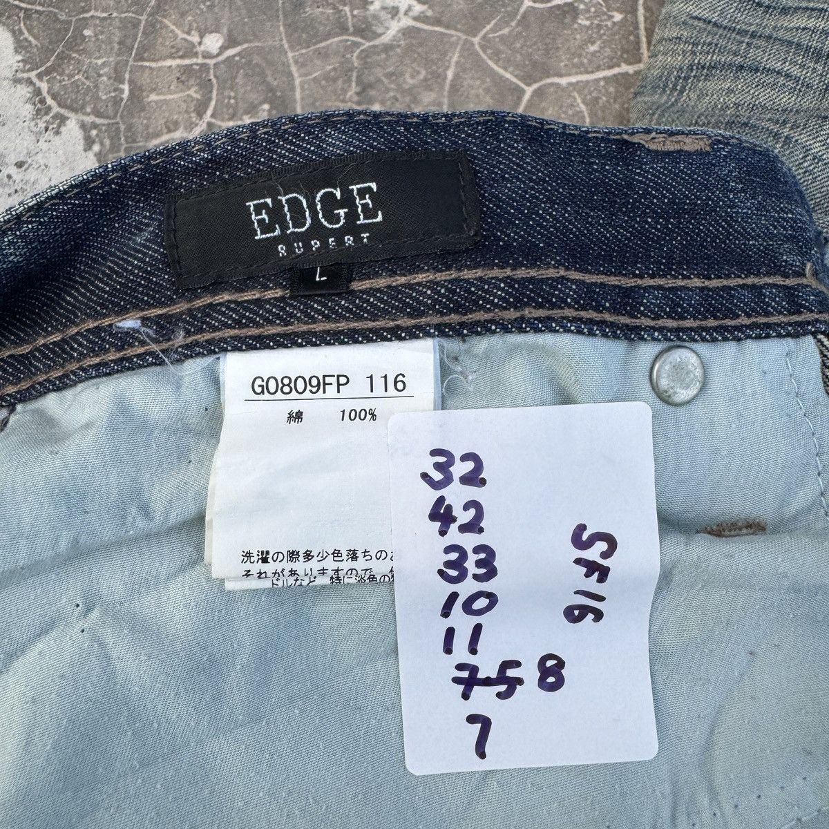 14th Addiction Vintage Distressed Edge Rupert Denim Pant Size US 32 / EU 48 - 10 Thumbnail