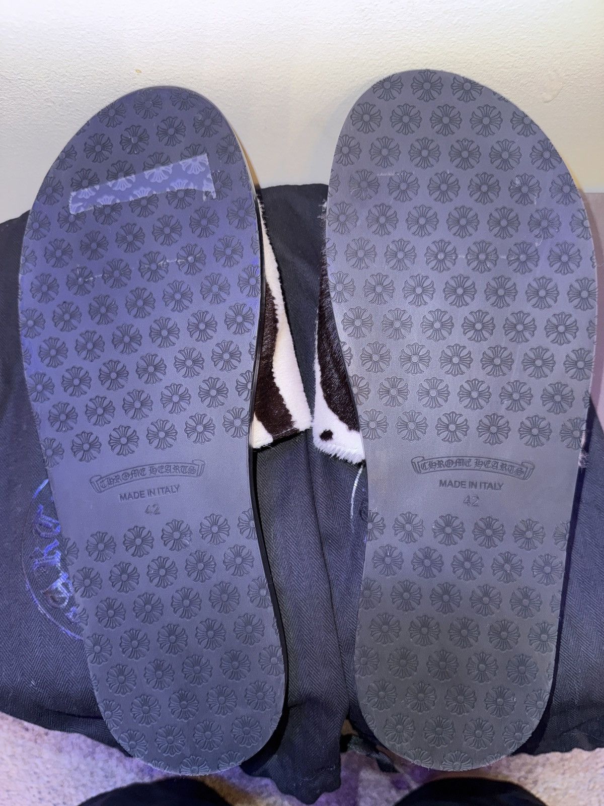 Chrome Hearts CHROME HEARTS Cross Patch Zebra Slides Size US 9 / EU 42 - 3 Thumbnail