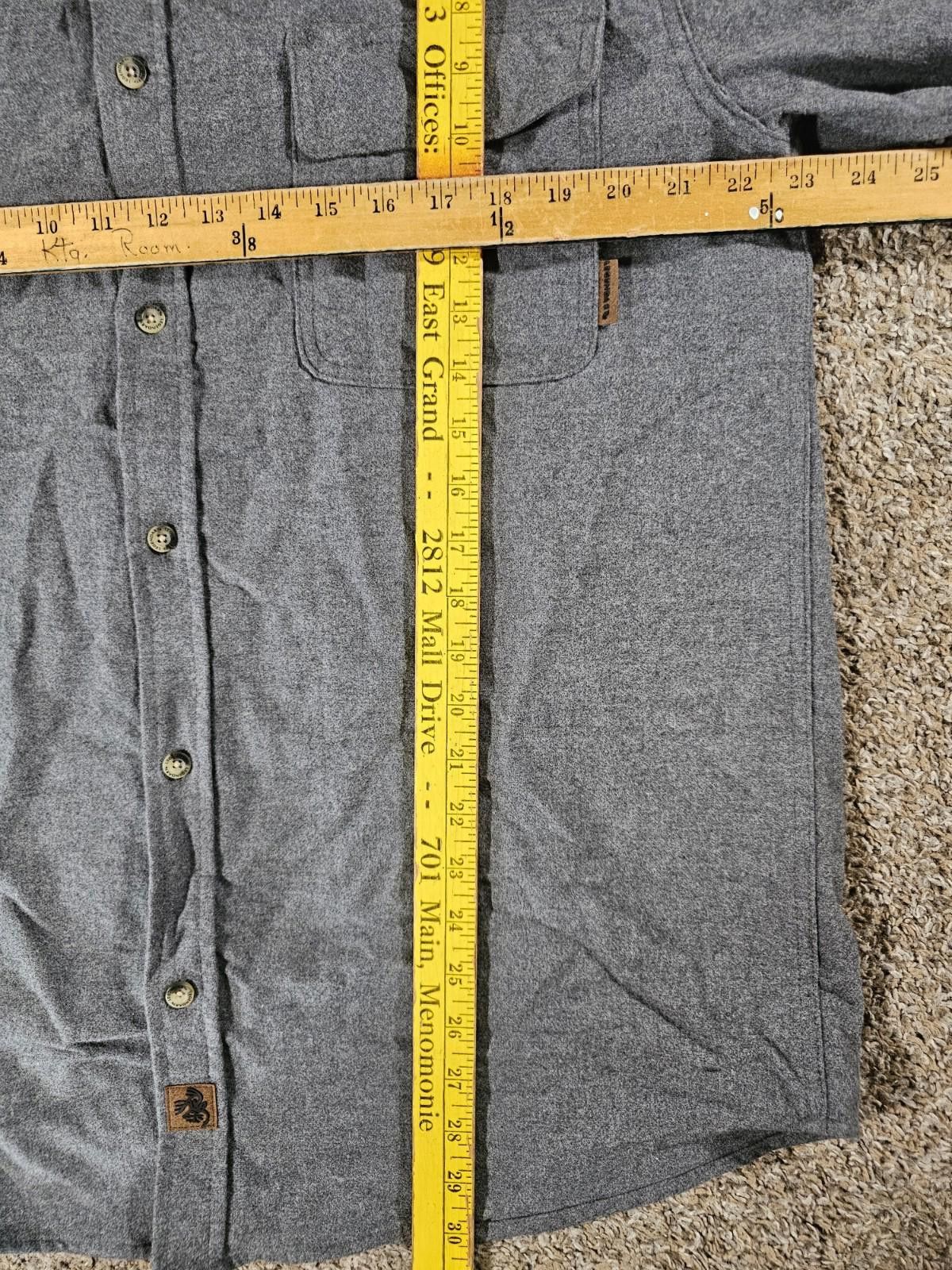 Designer Legendary Whitetails Flannel Shirt Mens L Gray Button Up Size US L / EU 52-54 / 3 - 5 Thumbnail