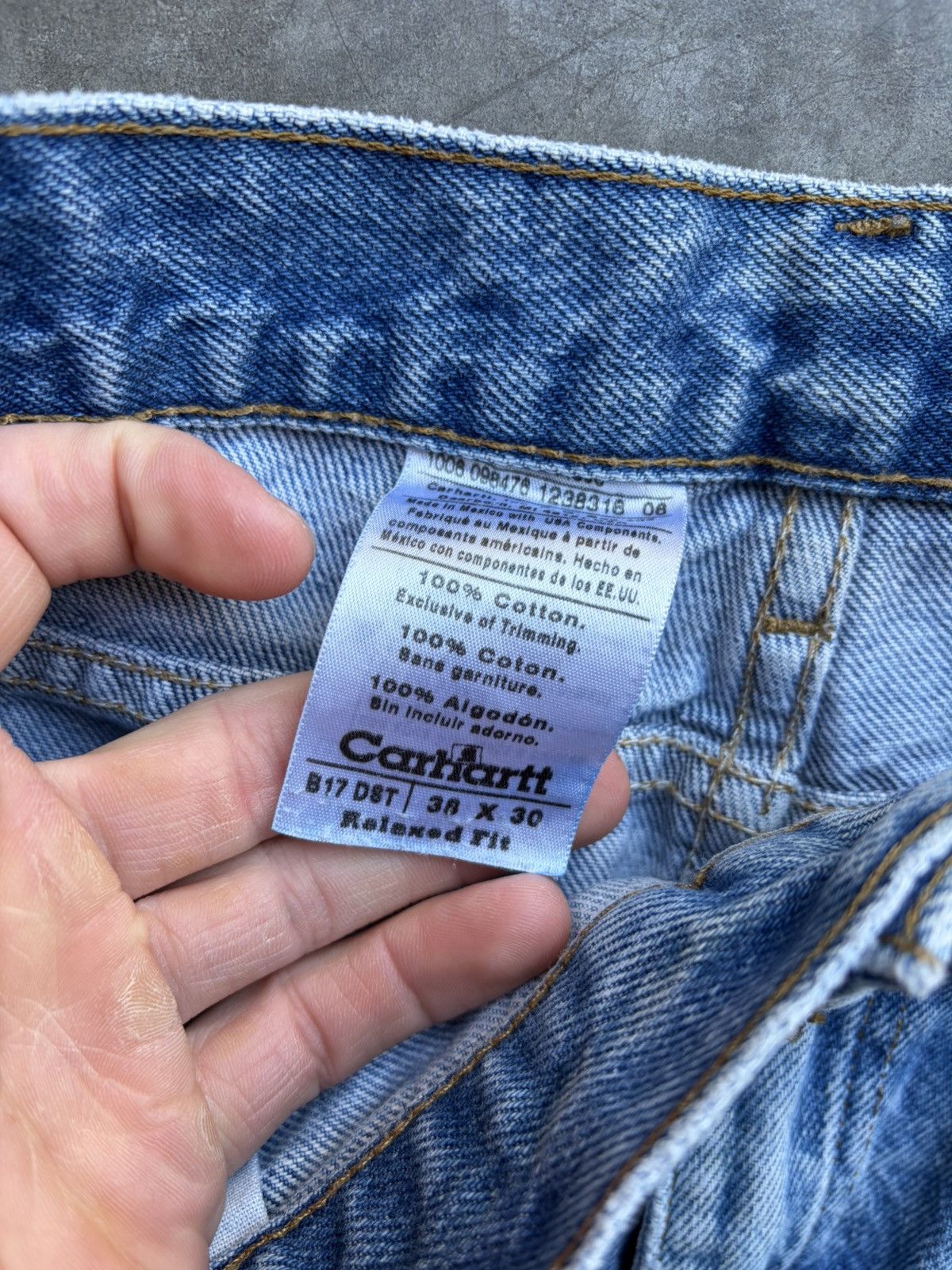 Carhartt Vintage Carhartt Light Wash Baggy Carpenter Workwear Denim Size US 38 / EU 54 - 4 Thumbnail