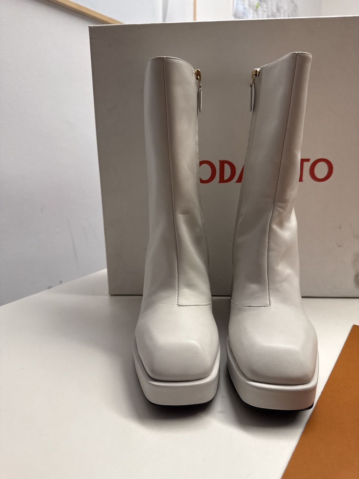 Nodaleto Nodaleto Vitello Ceramica Booties Size US 7 / IT 37 - 2 Thumbnail