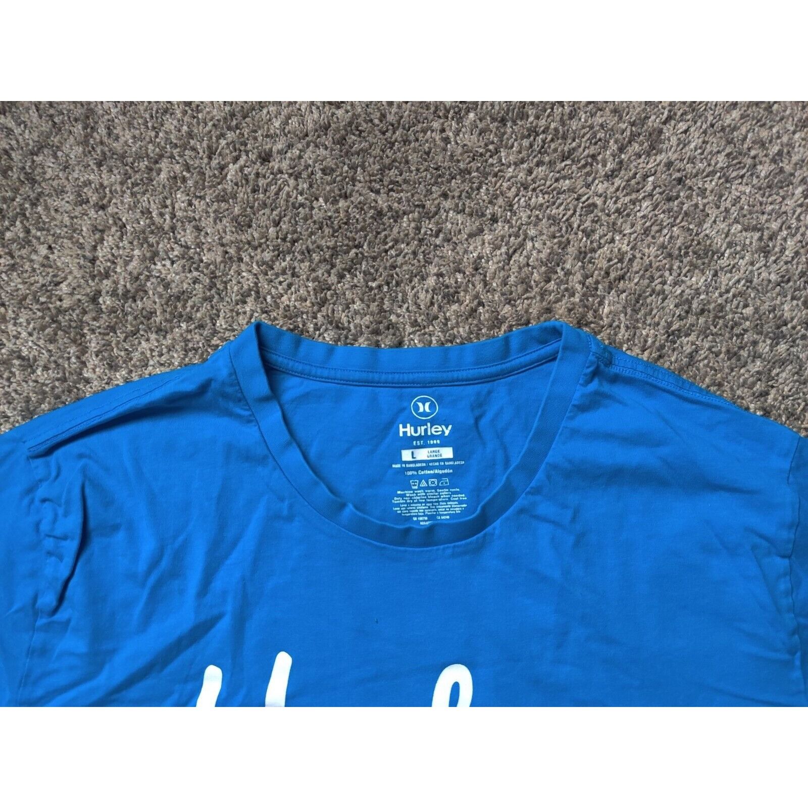 Hurley Hurley Shirt Adult Mens Large Blue White Spell Out Surf Co Size US L / EU 52-54 / 3 - 3 Thumbnail