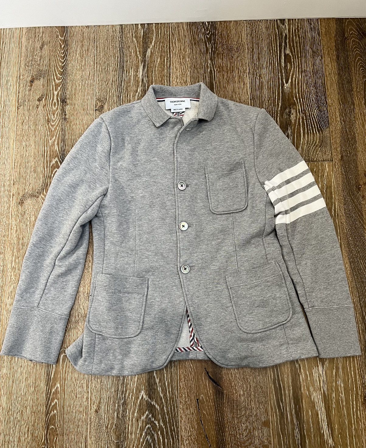 Thom Browne Thom browne 4 bar cotton jacket Size US S / EU 44-46 / 1 - 1 Thumbnail