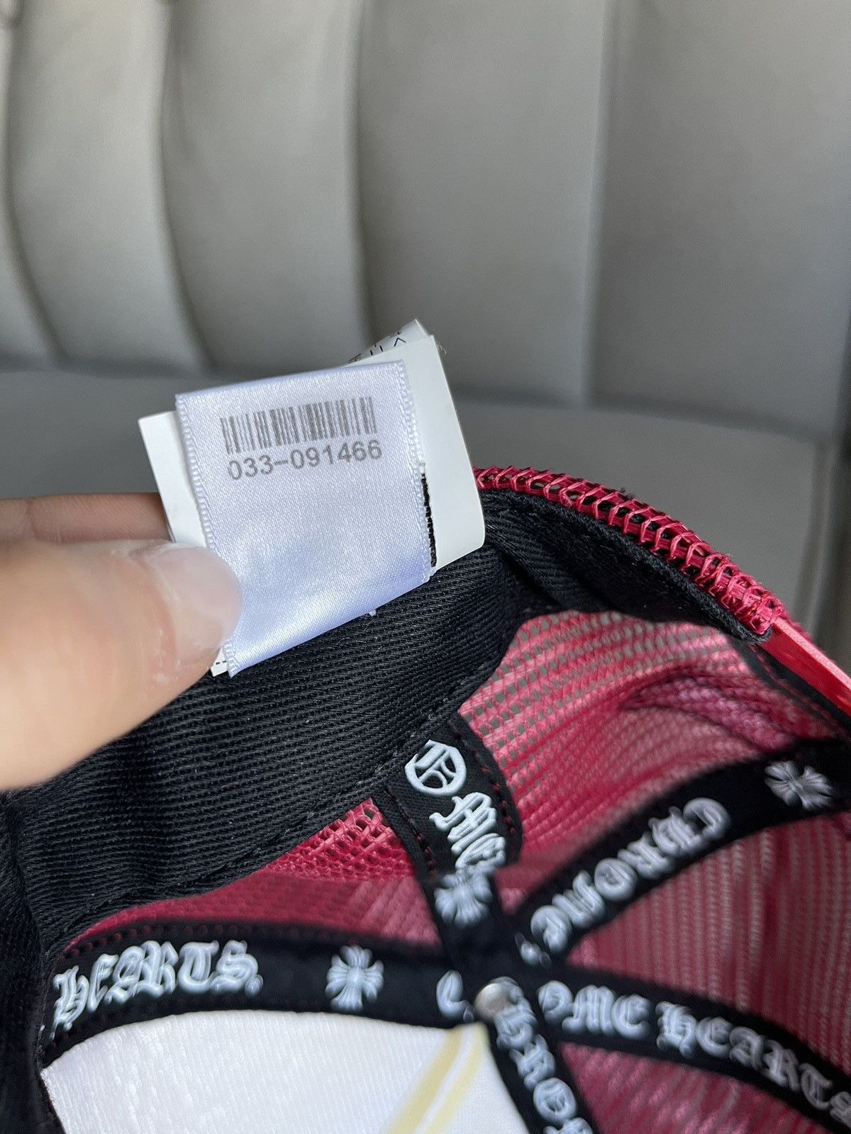 Chrome Hearts Chrome Hearts Hollywood Cross "King Taco" Red Trucker Hat Size ONE SIZE - 10 Thumbnail