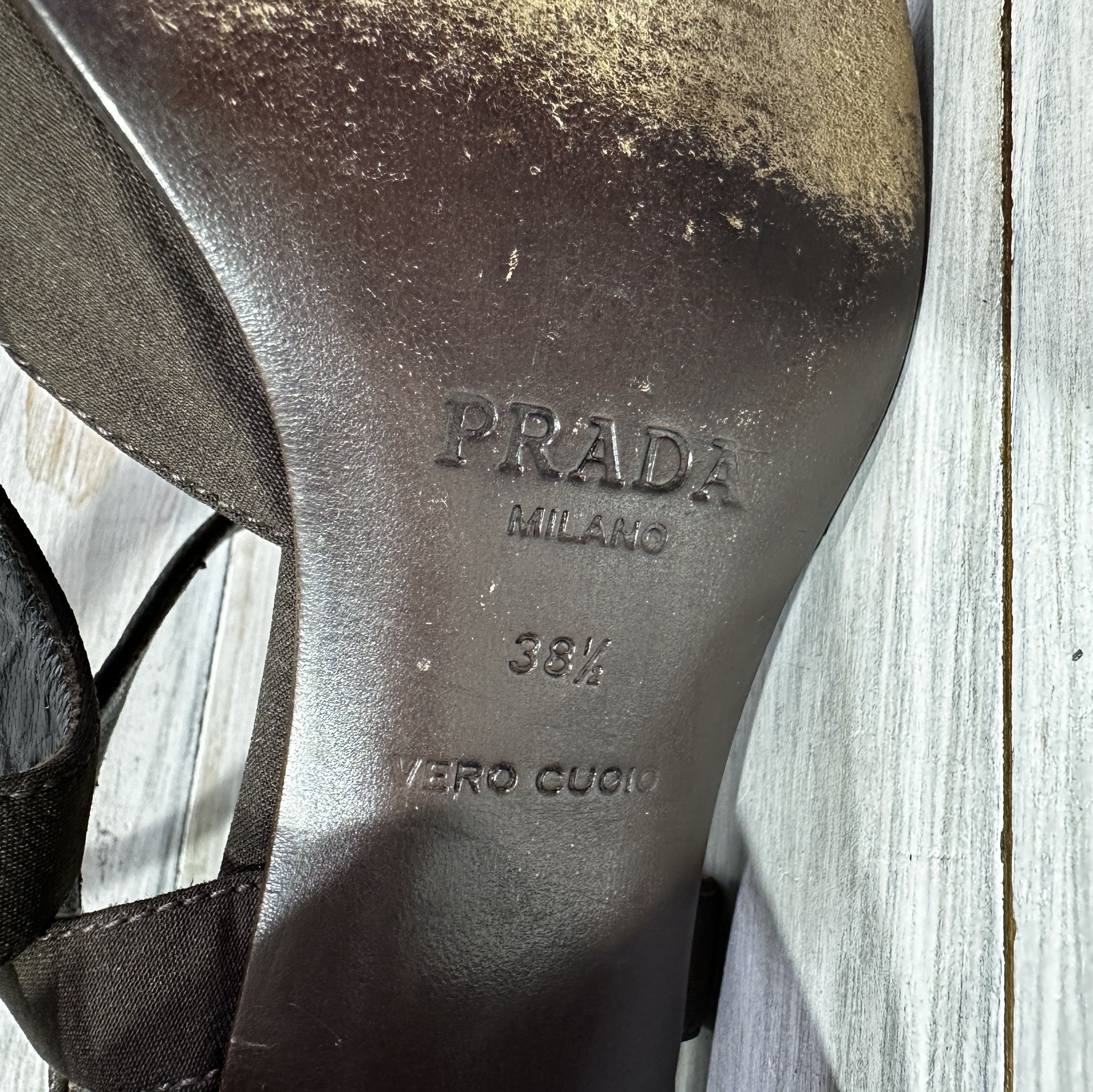 Prada PRADA Milano Made In Italy Heels Sandals Brown LuxuryBrand Size US 8.5 / IT 38.5 - 22 Thumbnail