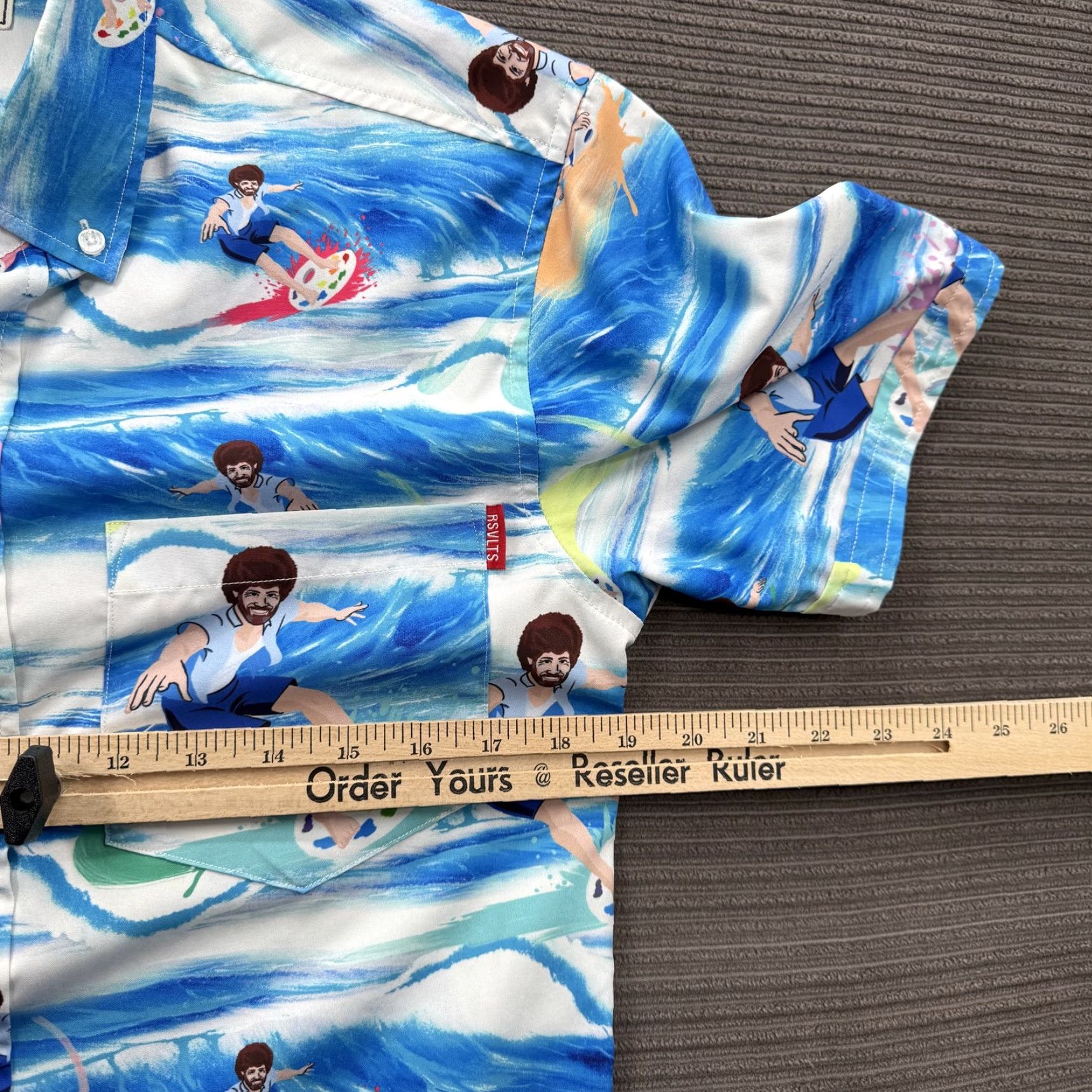 Vintage VINTAGE RSVLTS Bob Ross Shirt Mens S Blue Surfer Waves Button Up Art Print Casual Size US S / EU 44-46 / 1 - 5 Thumbnail