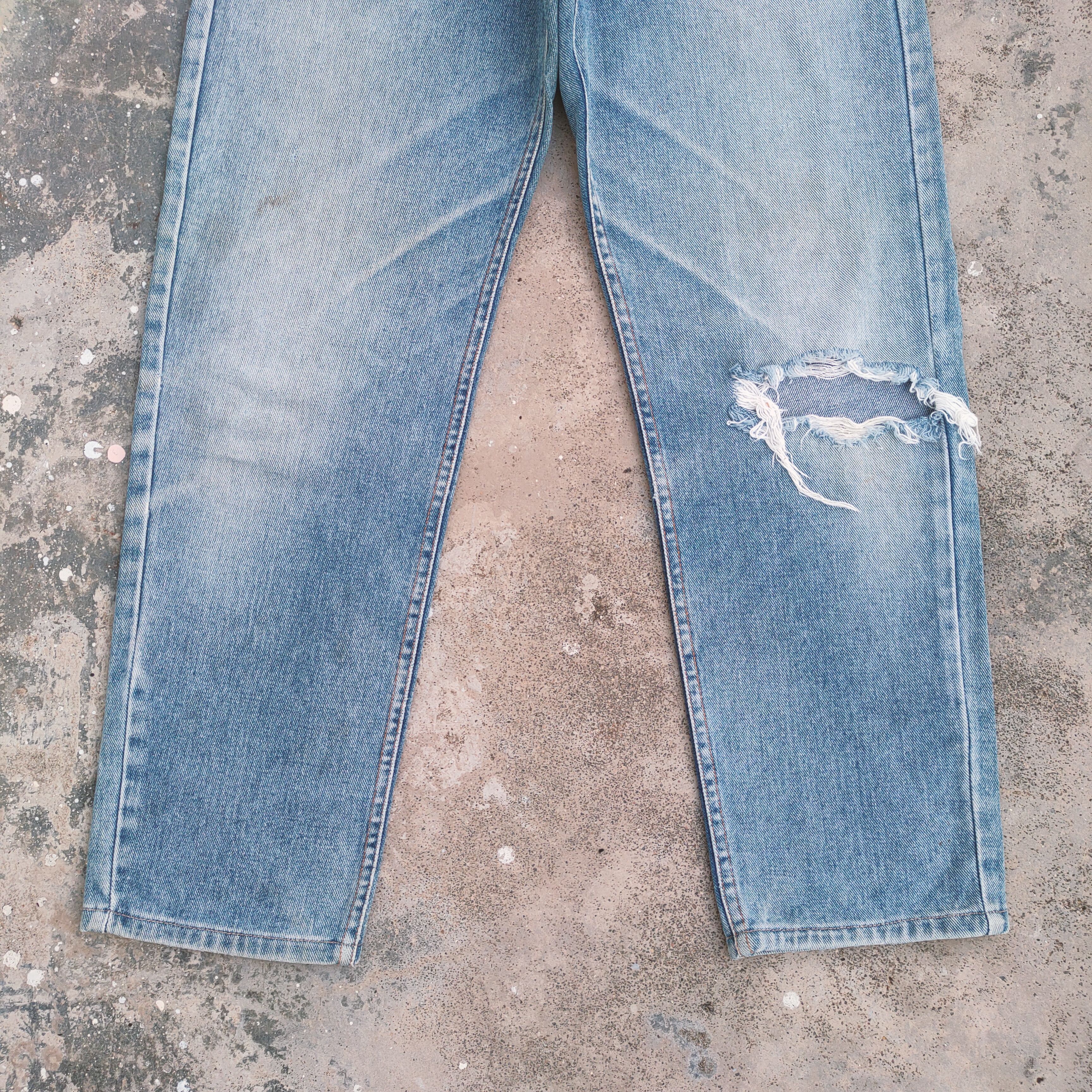 Lee VINTAGE LEE FADED DISTRESSED JEANS DENIM PANTS Size US 28 / EU 44 - 3 Thumbnail