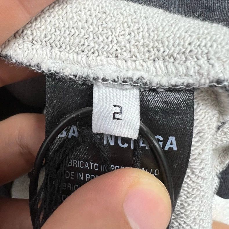 Balenciaga Balenciaga Charcoal grey embroidered cola sea wave hoodie Size US M / EU 48-50 / 2 - 4 Thumbnail