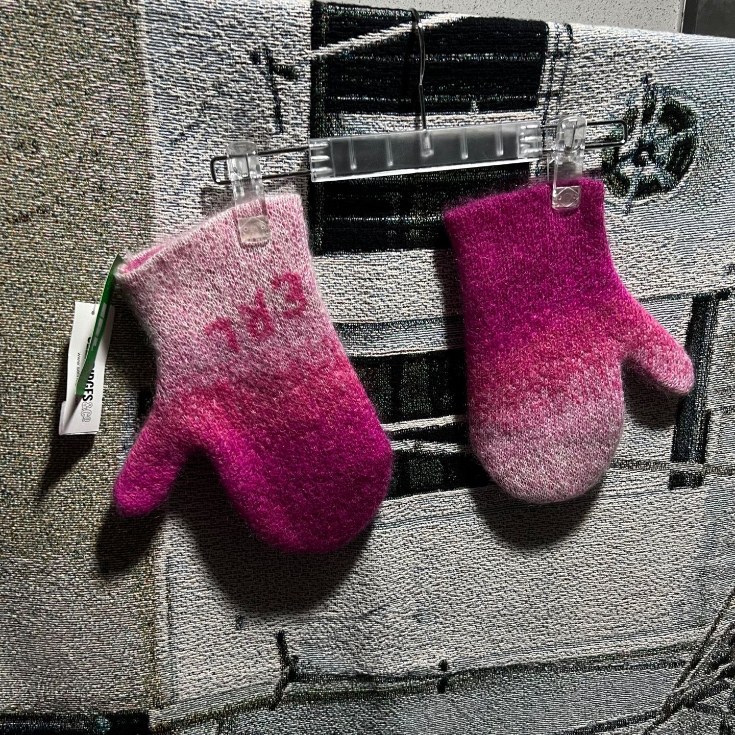 ERL Mohair Knit Blended Gloves Pink (L)