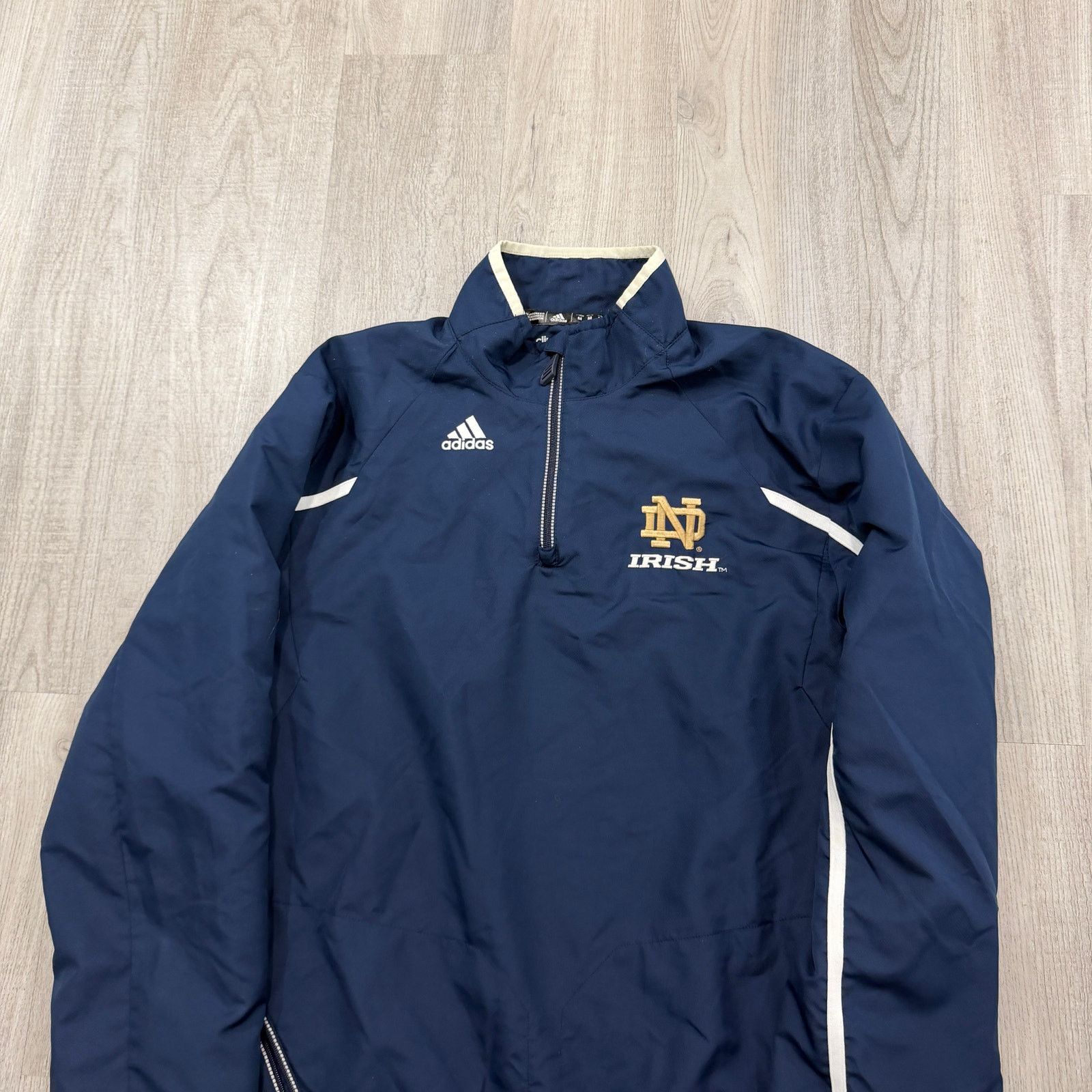 Adidas Adidas Notre Dame Fighting Irish 1/4 Zip Pullover Medium Size US M / EU 48-50 / 2 - 2 Thumbnail