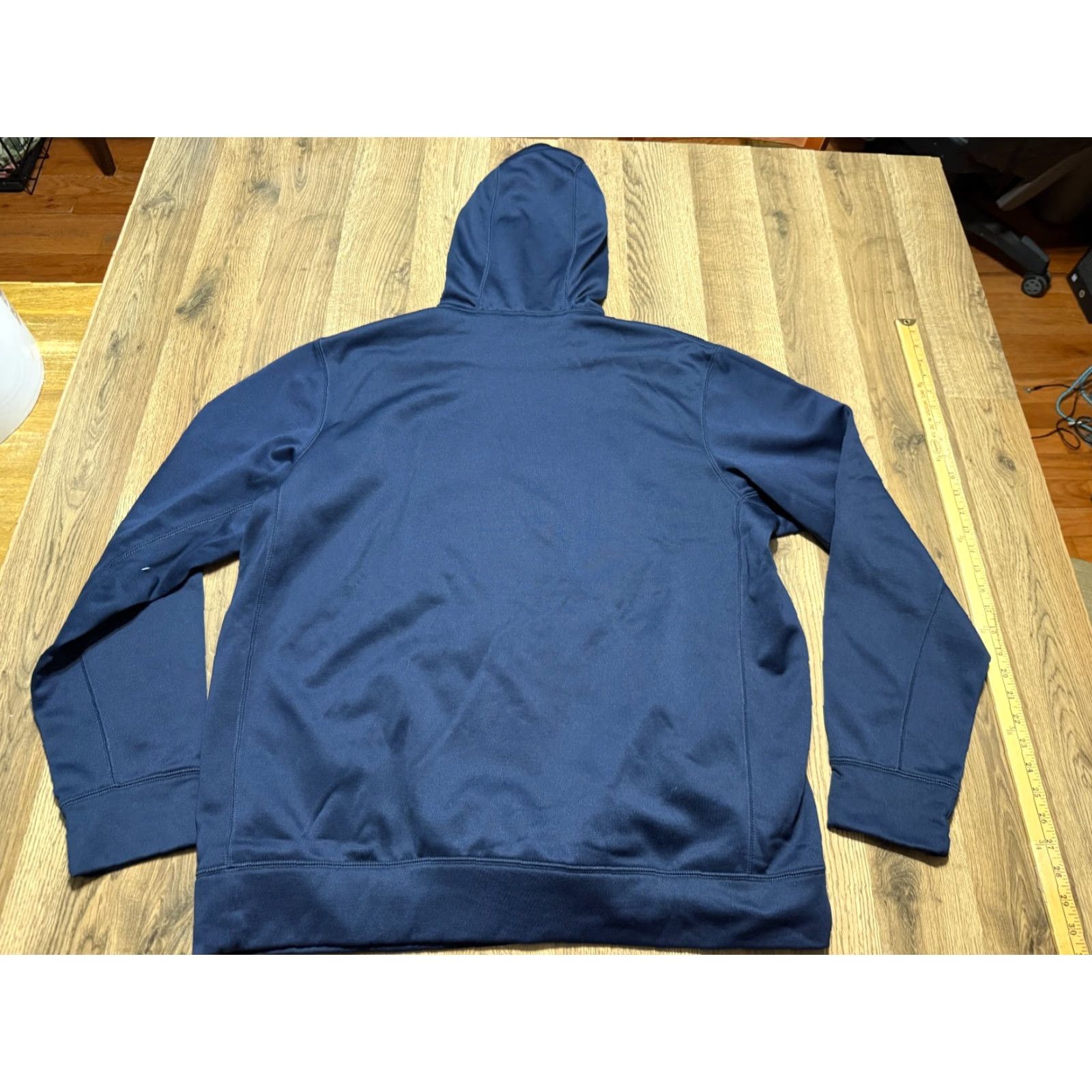 Nike Nike Sweatshirt Men XL Blue Orange Pullover Drawstring Illinois Crew Neck Long Sleeve Logo Solid Regular Vintage No Size US XL / EU 56 / 4 - 2 Thumbnail
