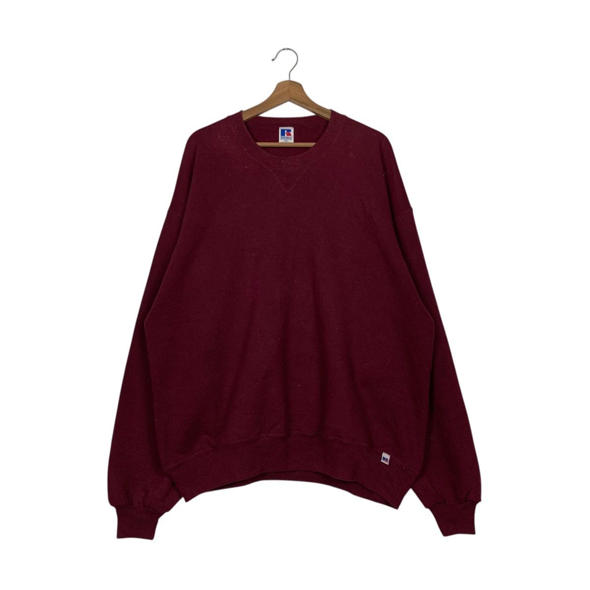 Japanese Brand Vintage 90's RUSSELL Plain Crewneck Sweatshirt #2943-C133 Size US XXL / EU 58 / 5 - 1 Thumbnail
