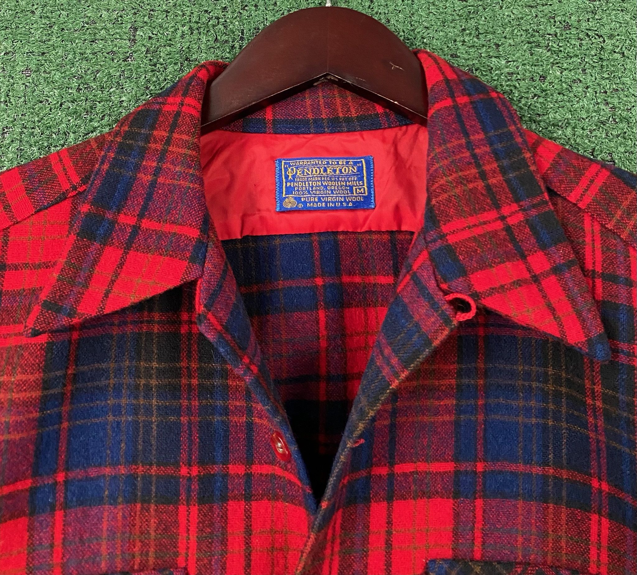 Pendleton 70’s Pendleton Wool Plaid Flap Pocket Flannel Shirt Medium Size US M / EU 48-50 / 2 - 3 Thumbnail