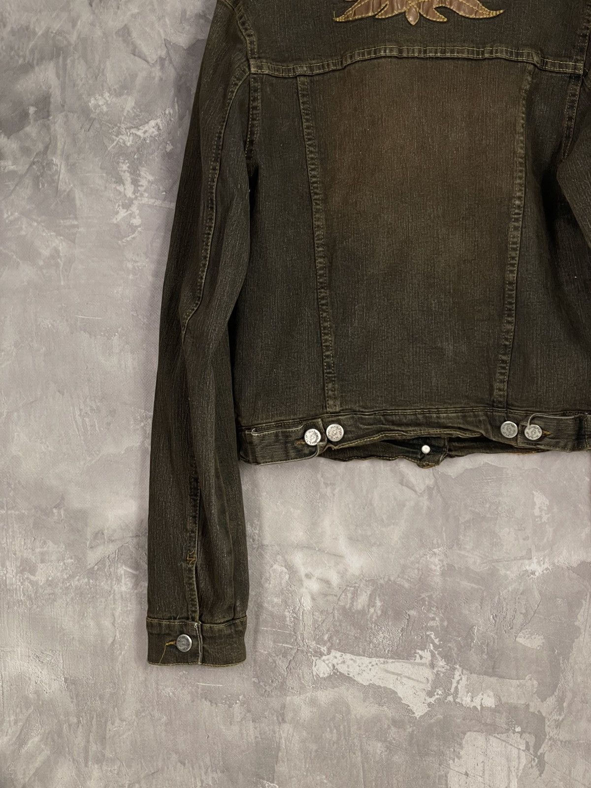 If Six Was Nine × Japanese Brand JAPANESE BRAND TRIBAL BROWN DISTRESSED Y2K DENIM JACKET Size M / US 6-8 / IT 42-44 - 6 Thumbnail